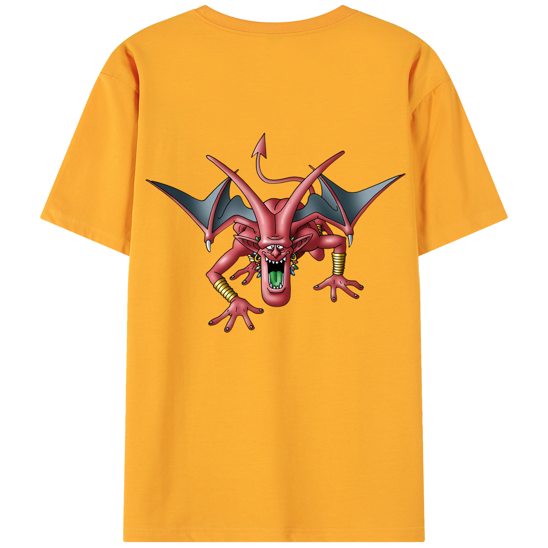 （画像用） ドラゴンクエスト Doragon Kuesuto Dragon Quest 綿100％ メンズ半袖Tシャツ（バックプリント） 通気性