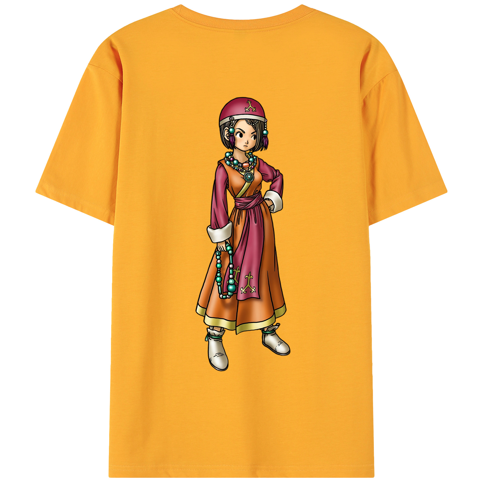 （画像用） ドラゴンクエスト Doragon Kuesuto Dragon Quest 綿100％ メンズ半袖Tシャツ（バックプリント） 通気性