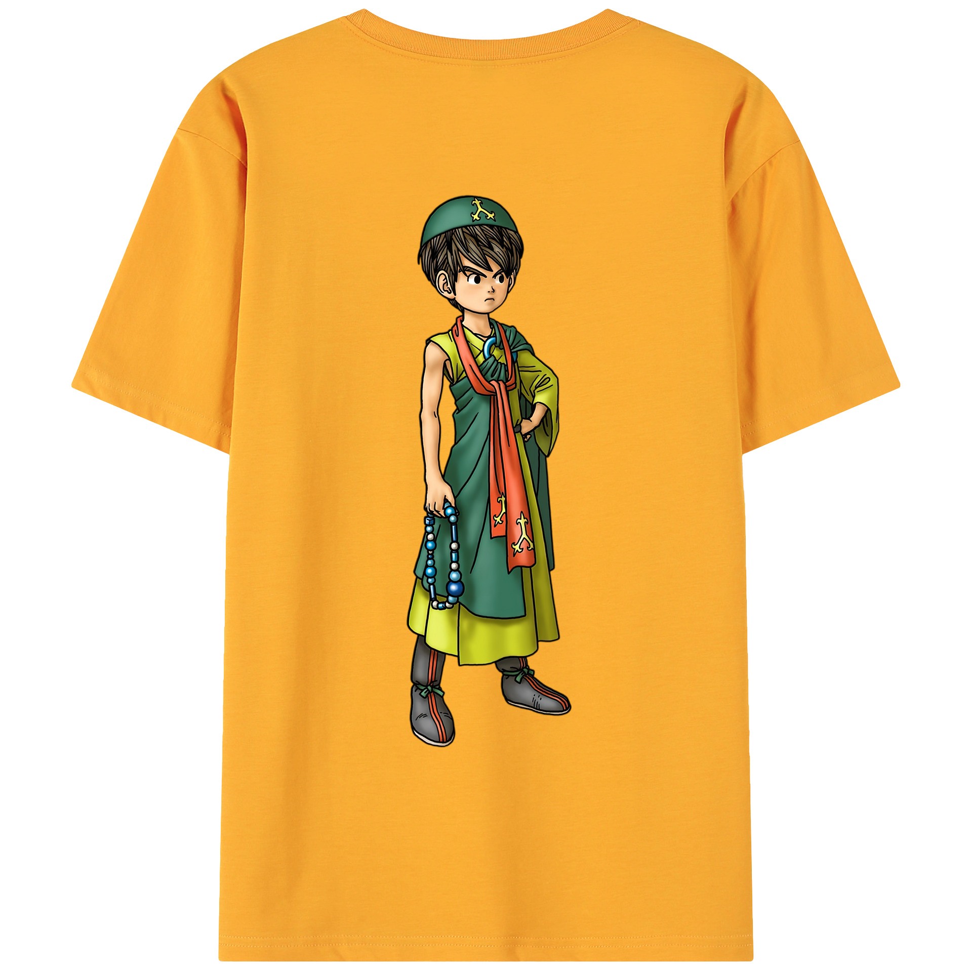 （画像用） ドラゴンクエスト Doragon Kuesuto Dragon Quest 綿100％ メンズ半袖Tシャツ（バックプリント） 通気性