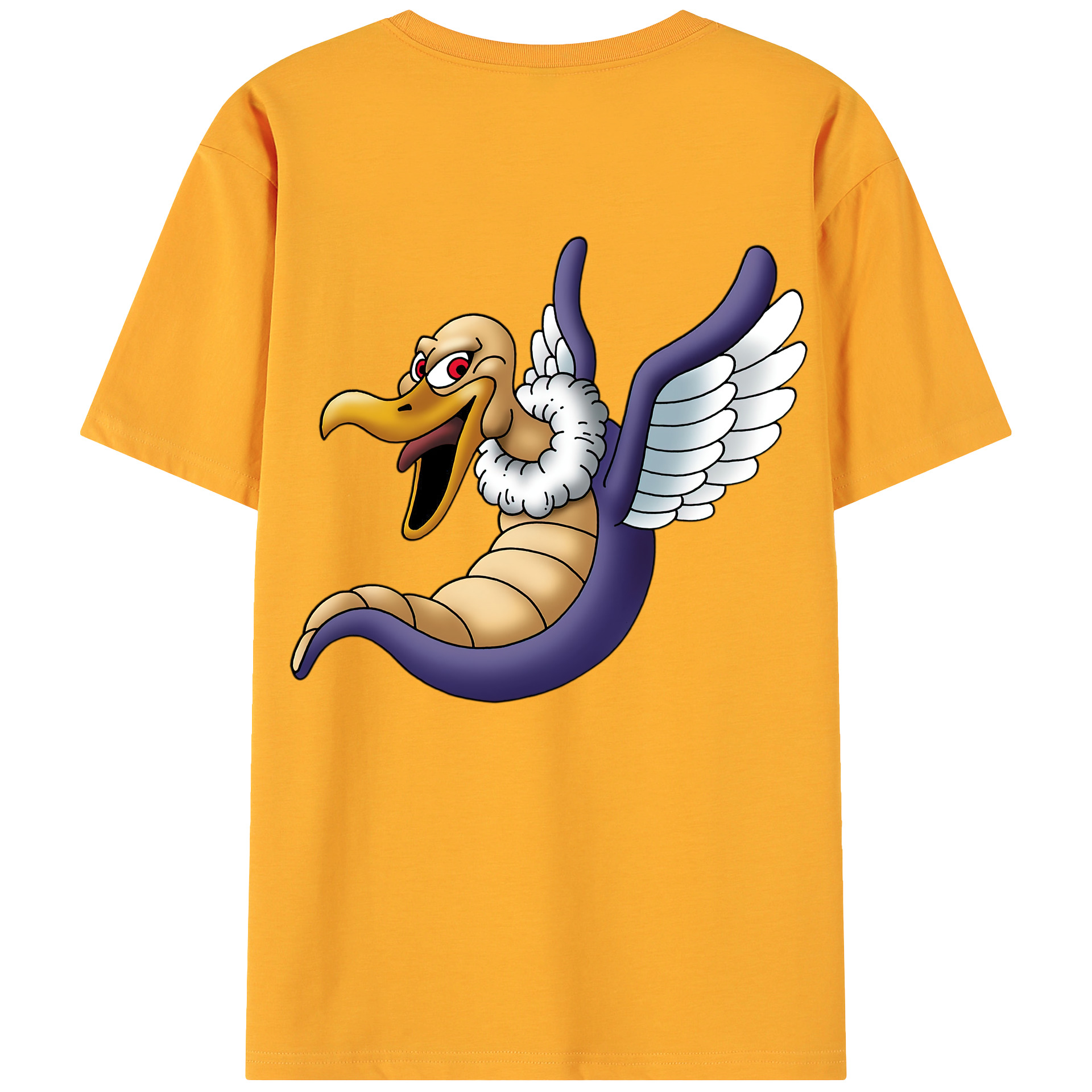 （画像用） ドラゴンクエスト Doragon Kuesuto Dragon Quest 綿100％ メンズ半袖Tシャツ（バックプリント） 通気性