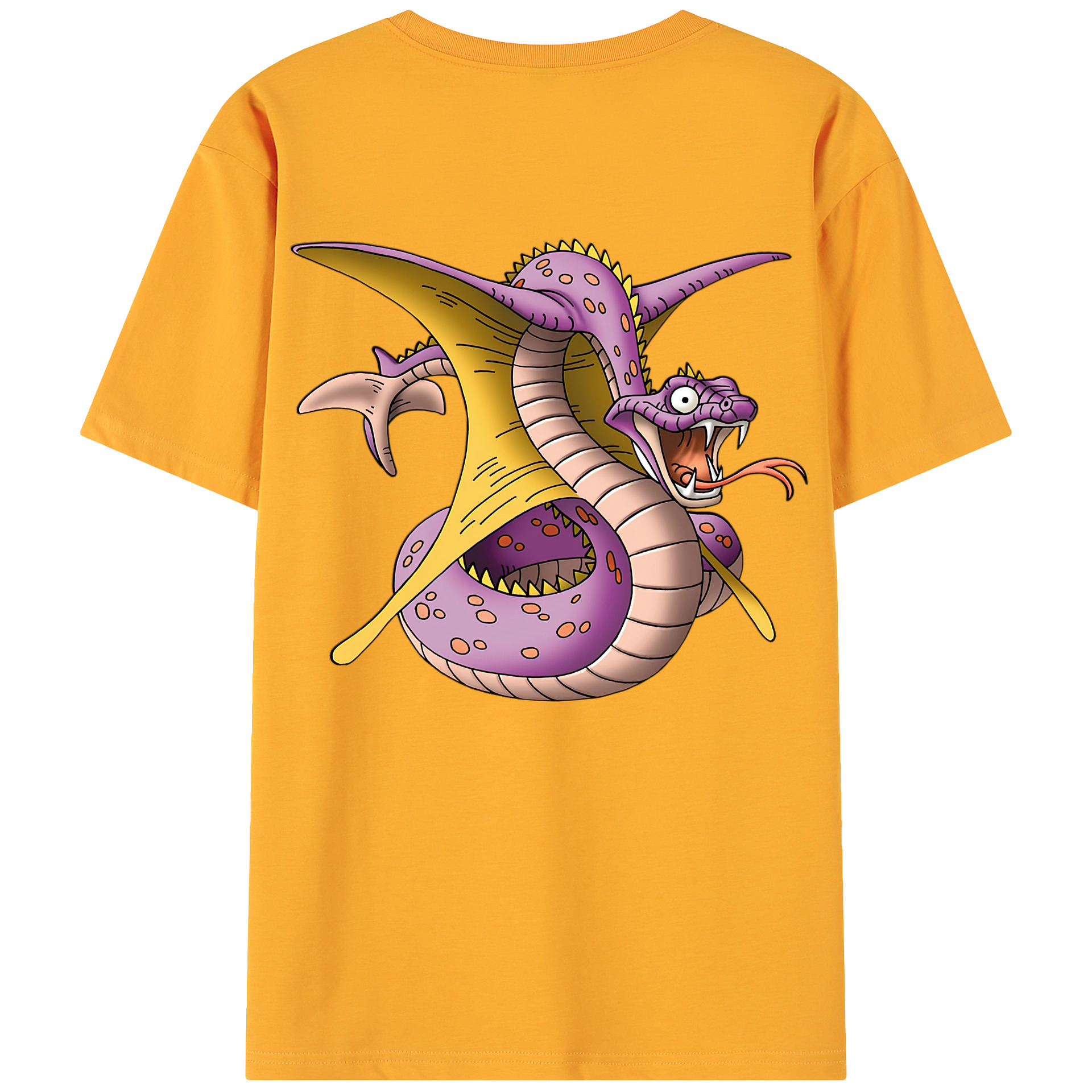 （画像用） ドラゴンクエスト Doragon Kuesuto Dragon Quest 綿100％ メンズ半袖Tシャツ（バックプリント） 通気性
