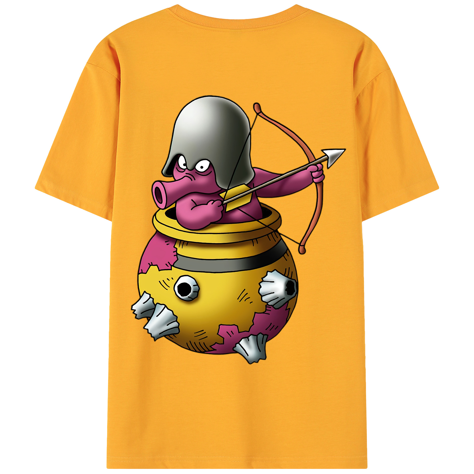 （画像用） ドラゴンクエスト Doragon Kuesuto Dragon Quest 綿100％ メンズ半袖Tシャツ（バックプリント） 通気性