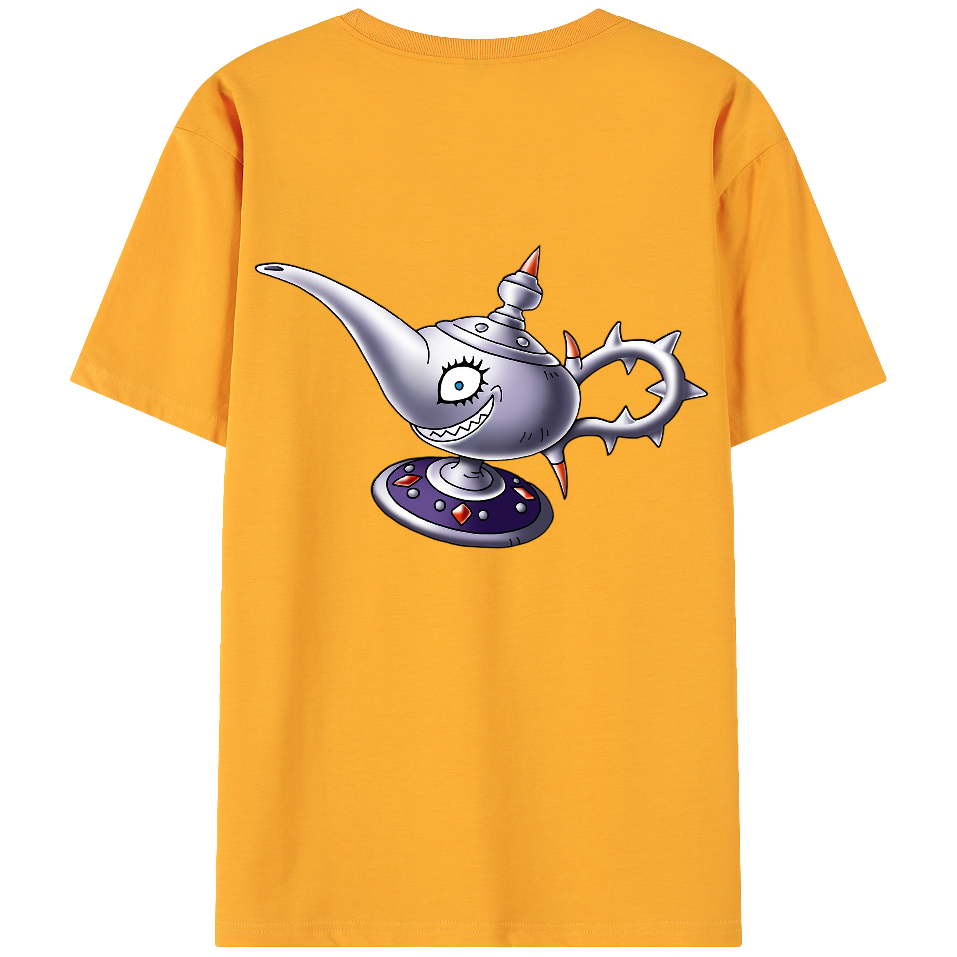 （画像用） ドラゴンクエスト Doragon Kuesuto Dragon Quest 綿100％ メンズ半袖Tシャツ（バックプリント） 通気性