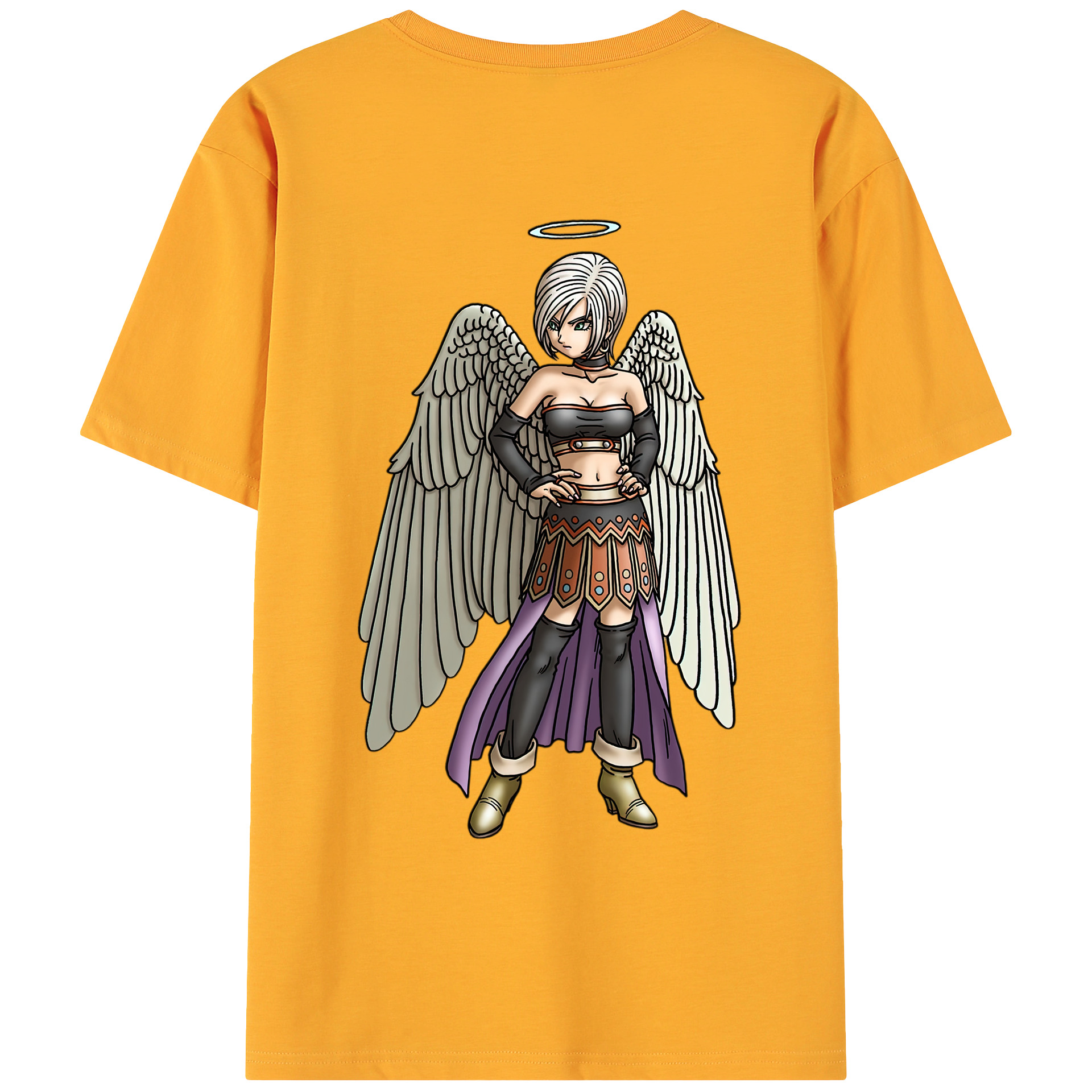 （画像用） ドラゴンクエスト Doragon Kuesuto Dragon Quest 綿100％ メンズ半袖Tシャツ（バックプリント） 通気性