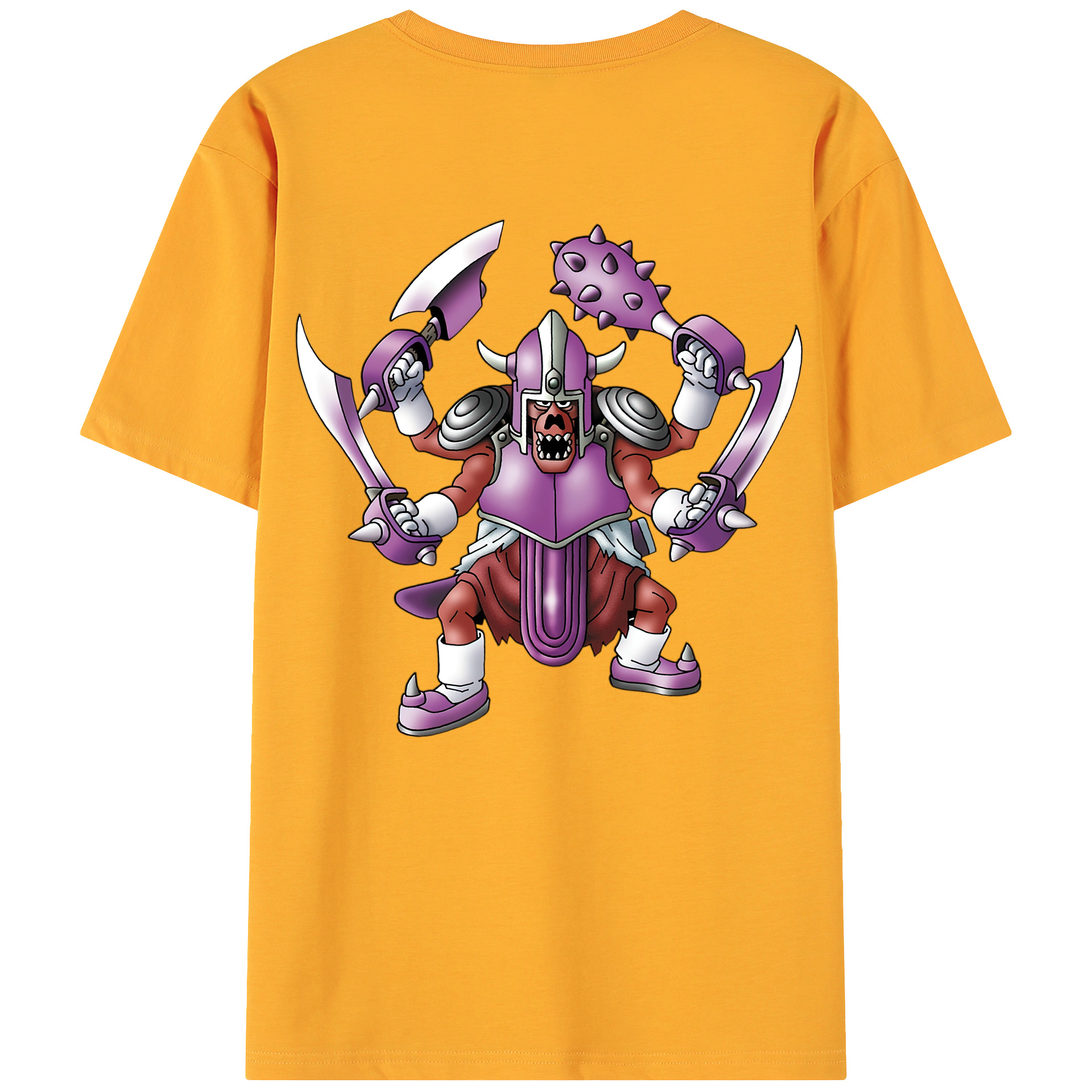 （画像用） ドラゴンクエスト Doragon Kuesuto Dragon Quest 綿100％ メンズ半袖Tシャツ（バックプリント） 通気性