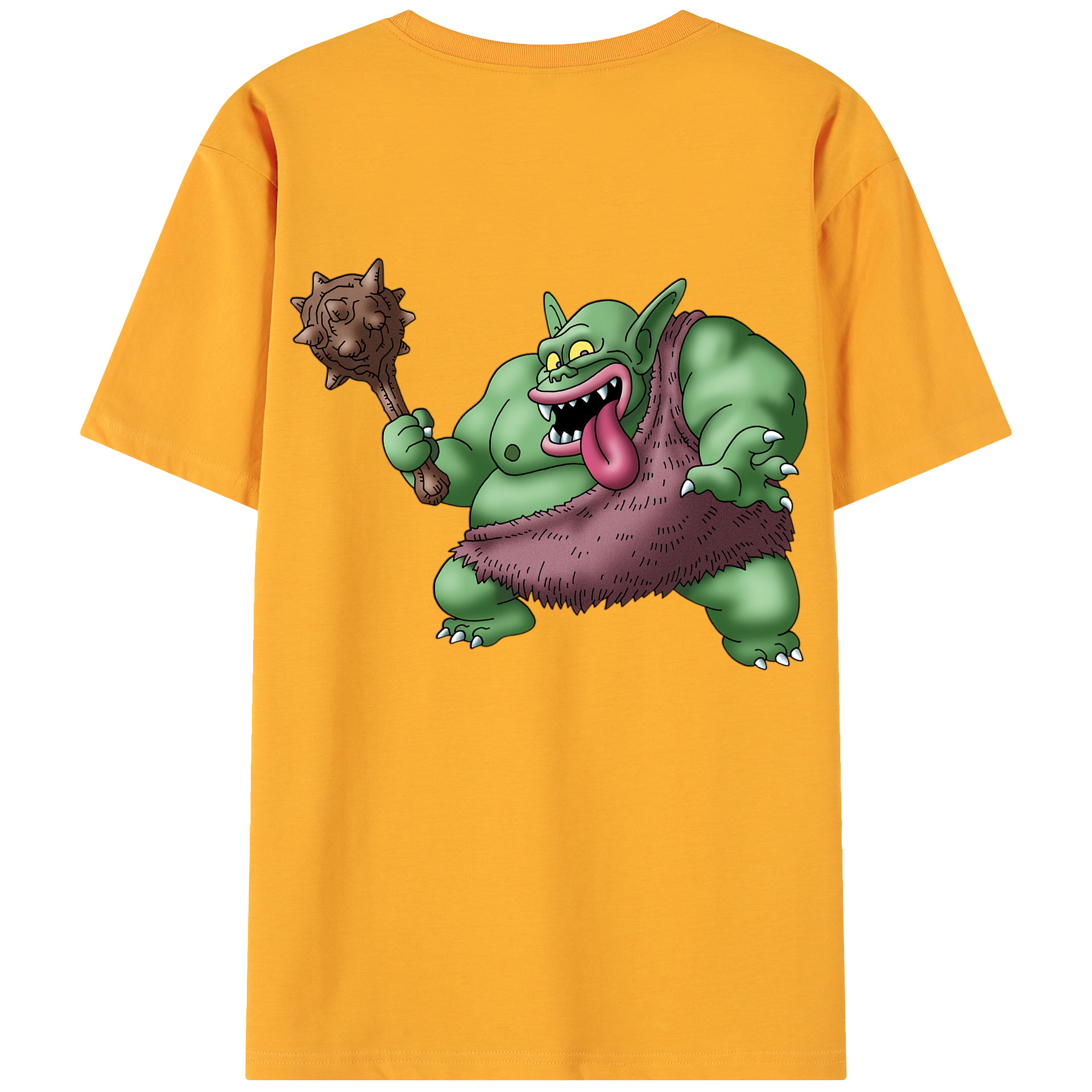（画像用） ドラゴンクエスト Doragon Kuesuto Dragon Quest 綿100％ メンズ半袖Tシャツ（バックプリント） 通気性