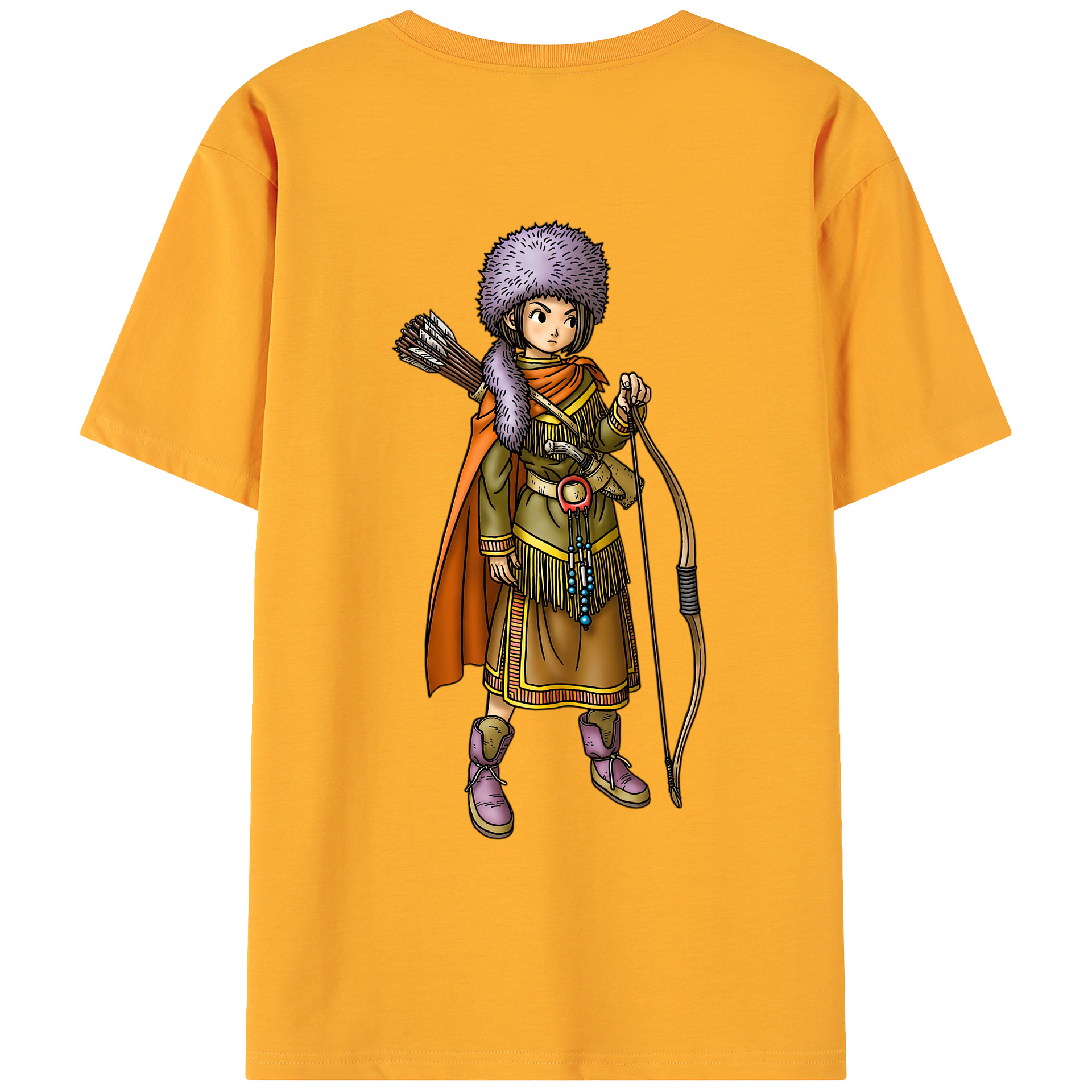 （画像用） ドラゴンクエスト Doragon Kuesuto Dragon Quest 綿100％ メンズ半袖Tシャツ（バックプリント） 通気性