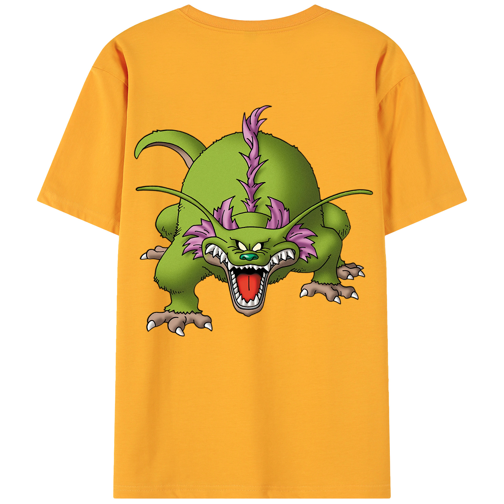 （画像用） ドラゴンクエスト Doragon Kuesuto Dragon Quest 綿100％ メンズ半袖Tシャツ（バックプリント） 通気性