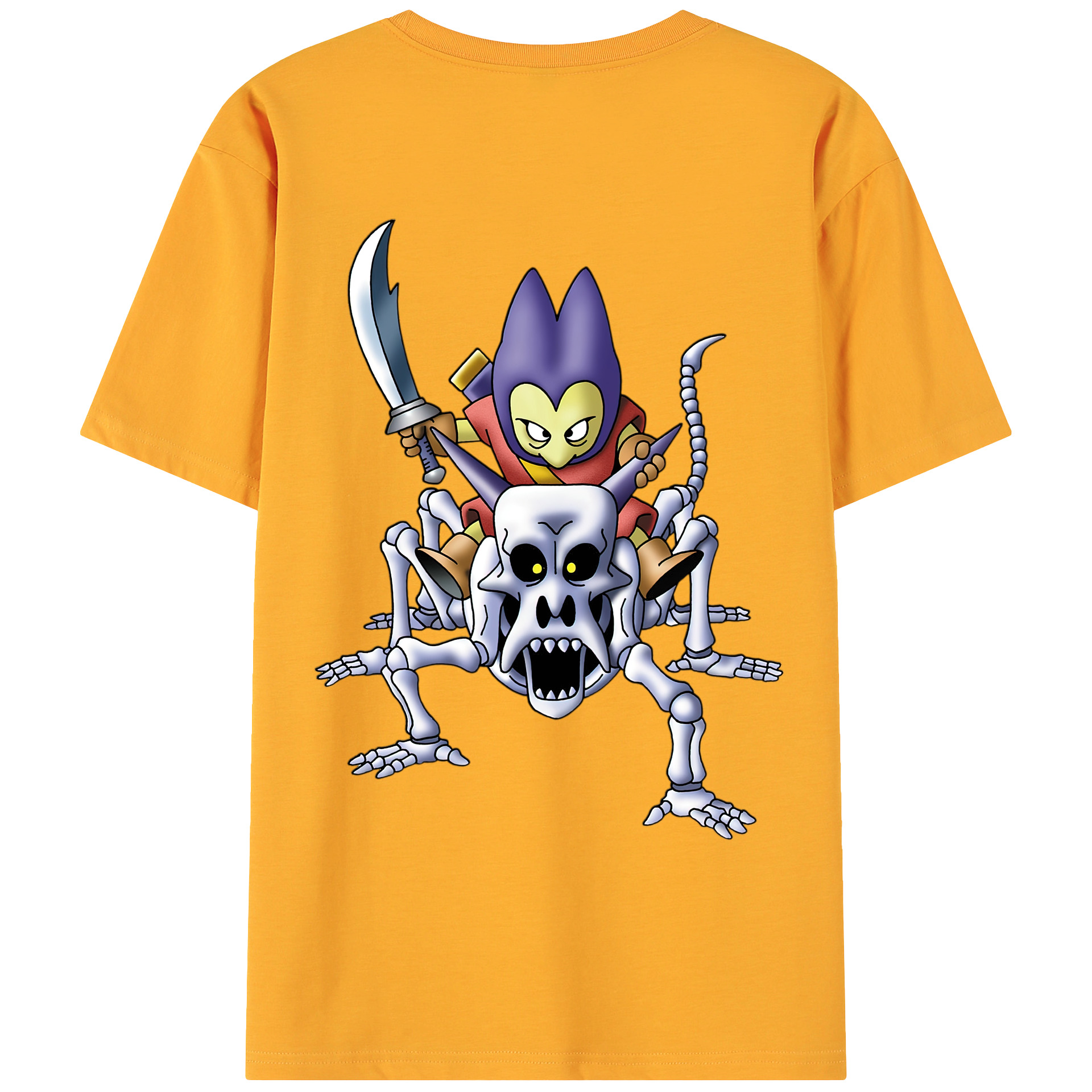 （画像用） ドラゴンクエスト Doragon Kuesuto Dragon Quest 綿100％ メンズ半袖Tシャツ（バックプリント） 通気性