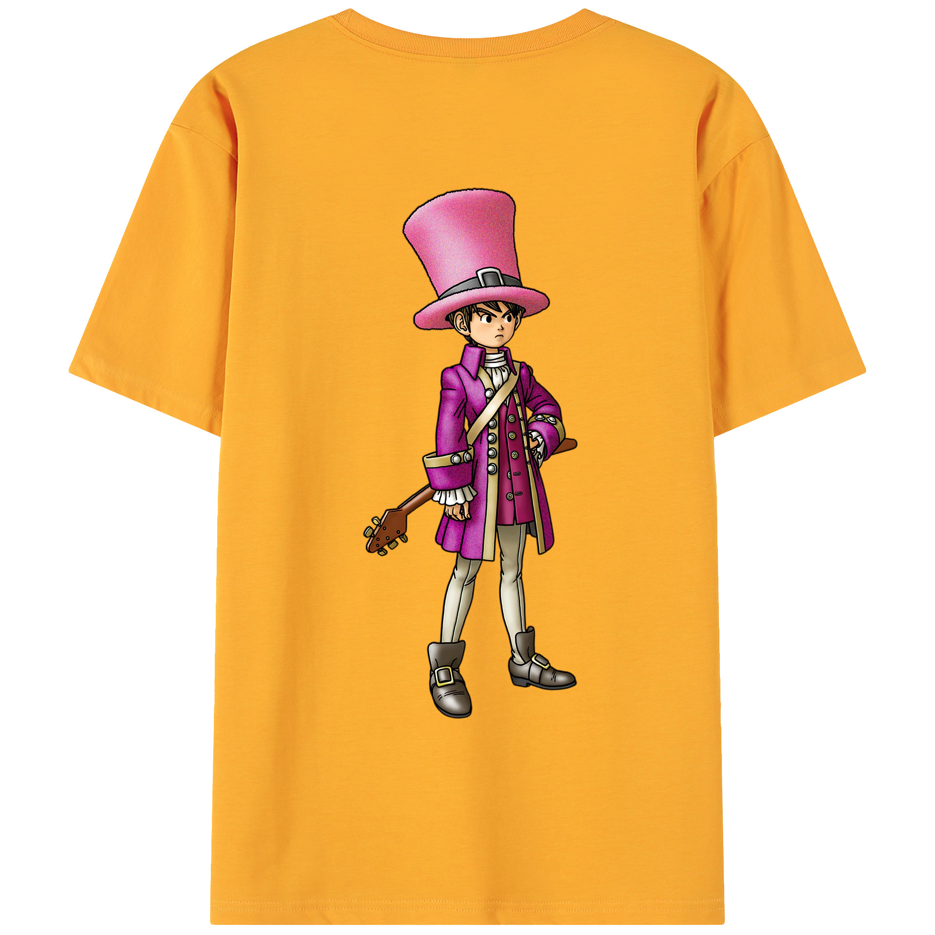 （画像用） ドラゴンクエスト Doragon Kuesuto Dragon Quest 綿100％ メンズ半袖Tシャツ（バックプリント） 通気性