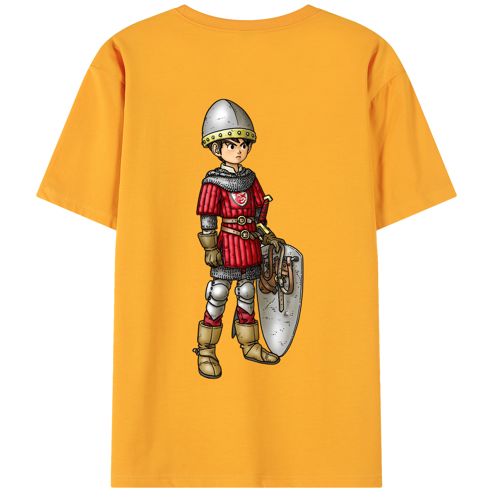 （画像用） ドラゴンクエスト Doragon Kuesuto Dragon Quest 綿100％ メンズ半袖Tシャツ（バックプリント） 通気性