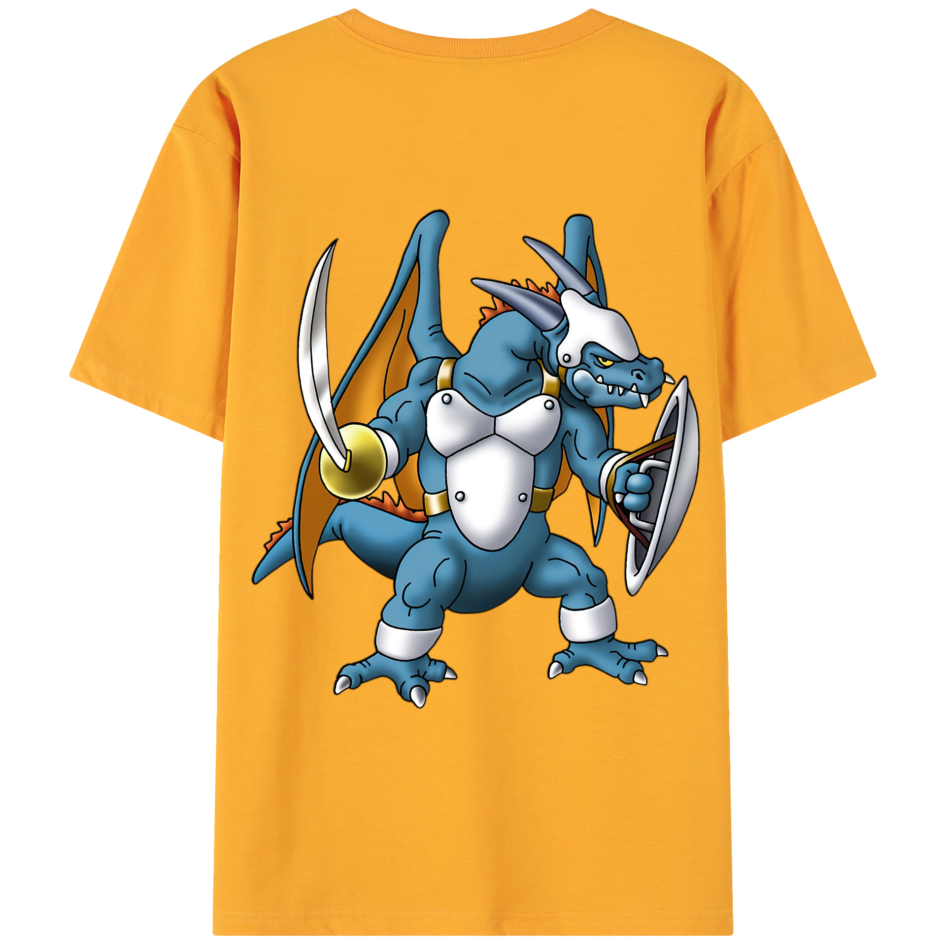 （画像用） ドラゴンクエスト Doragon Kuesuto Dragon Quest 綿100％ メンズ半袖Tシャツ（バックプリント） 通気性