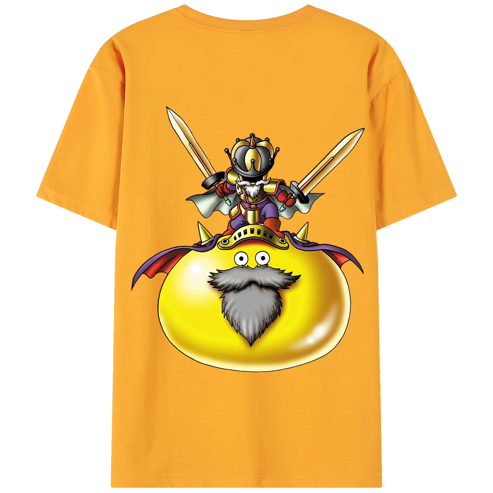 （画像用） ドラゴンクエスト Doragon Kuesuto Dragon Quest 綿100％ メンズ半袖Tシャツ（バックプリント） 通気性