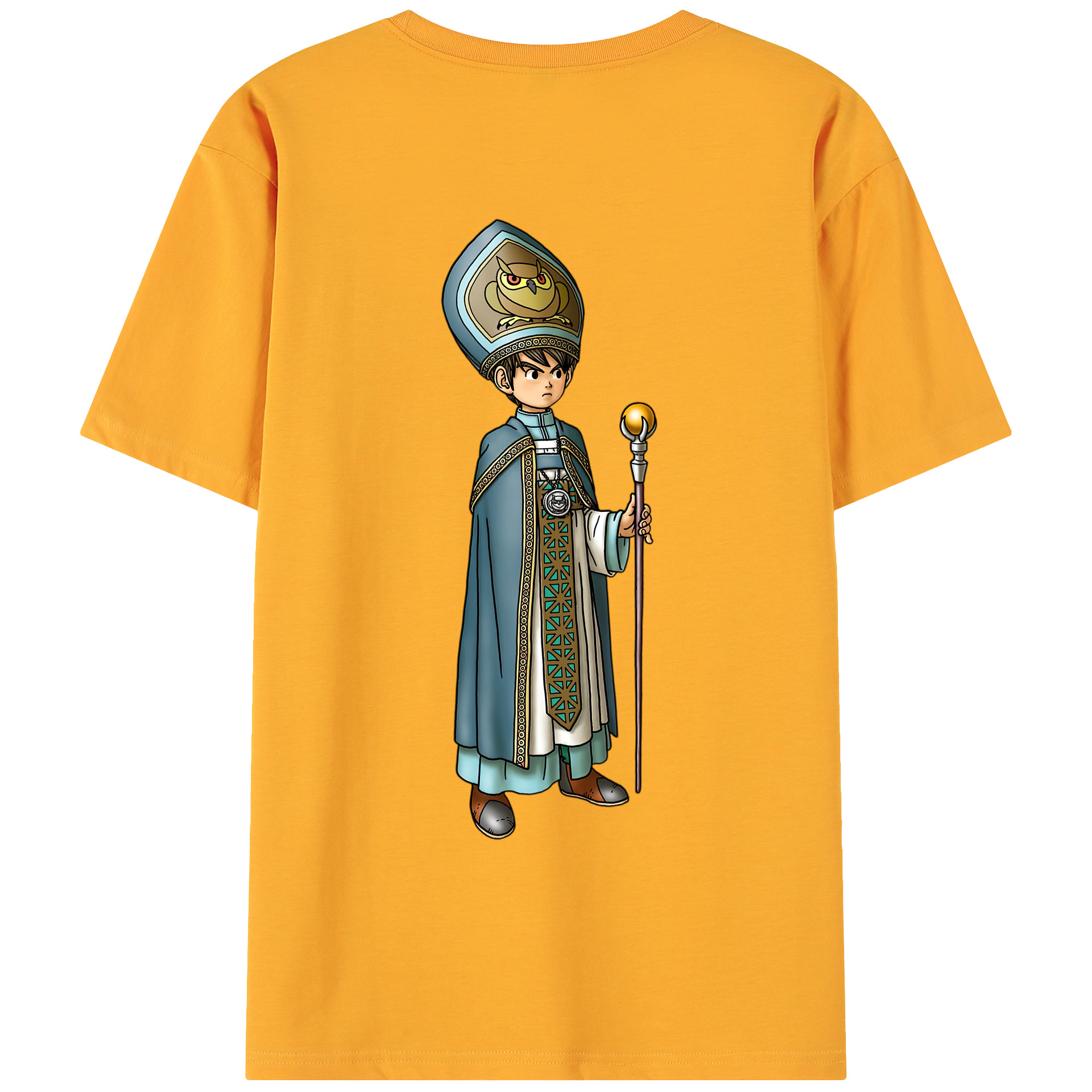 （画像用） ドラゴンクエスト Doragon Kuesuto Dragon Quest 綿100％ メンズ半袖Tシャツ（バックプリント） 通気性