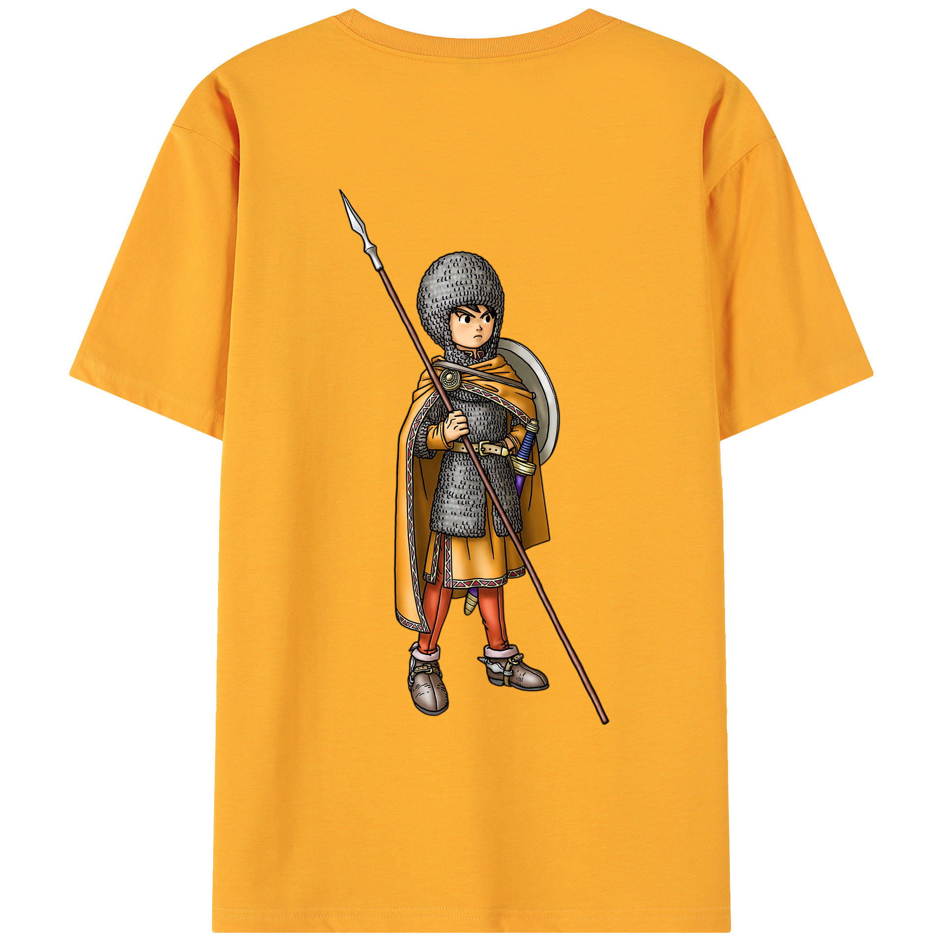 （画像用） ドラゴンクエスト Doragon Kuesuto Dragon Quest 綿100％ メンズ半袖Tシャツ（バックプリント） 通気性