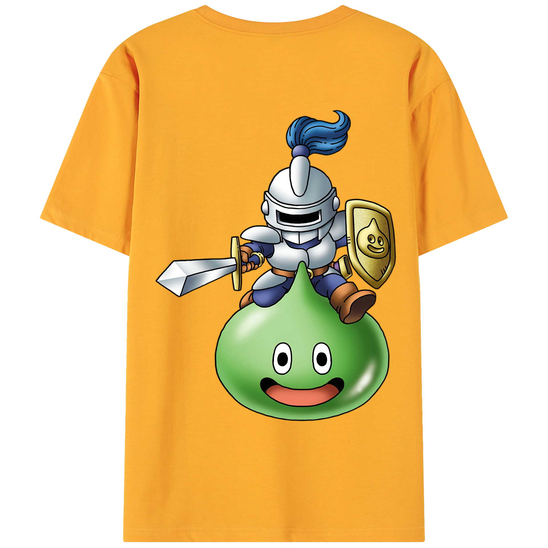 （画像用） ドラゴンクエスト Doragon Kuesuto Dragon Quest 綿100％ メンズ半袖Tシャツ（バックプリント） 通気性