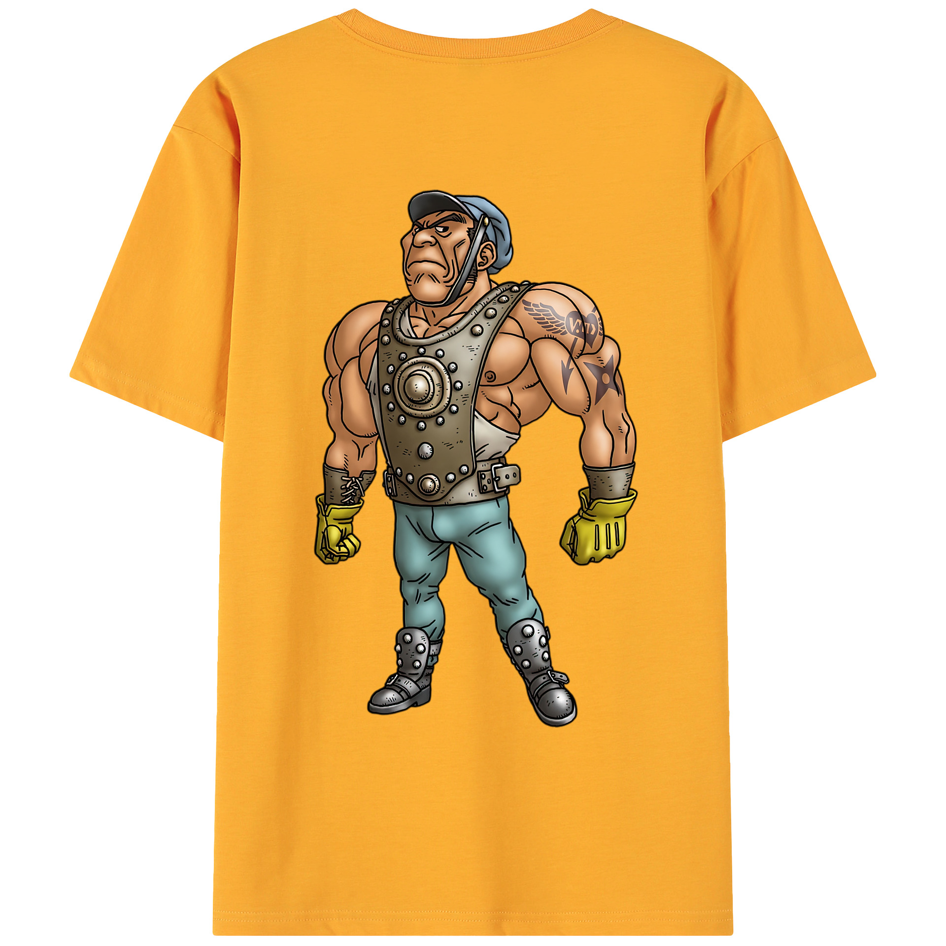 （画像用） ドラゴンクエスト Doragon Kuesuto Dragon Quest 綿100％ メンズ半袖Tシャツ（バックプリント） 通気性