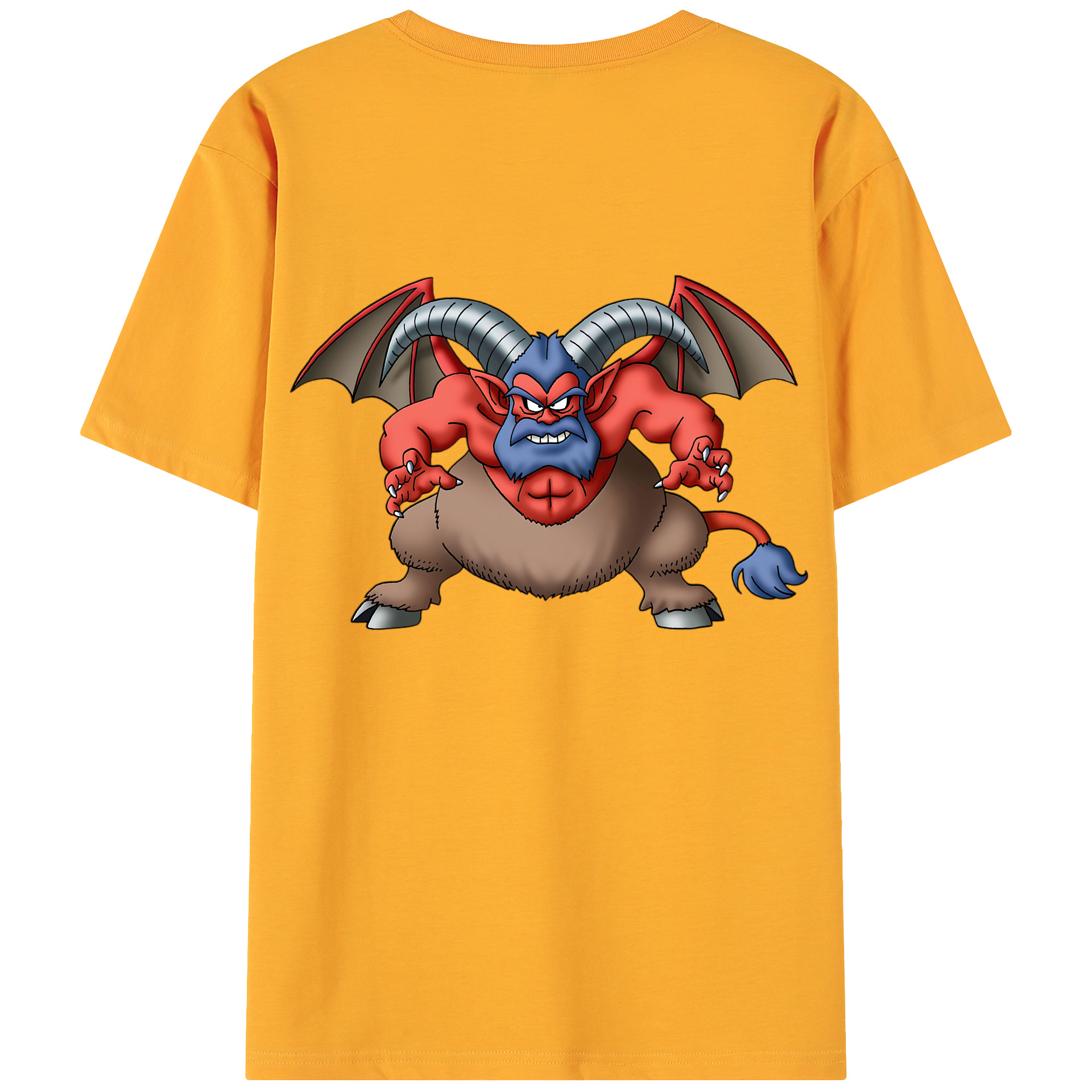 （画像用） ドラゴンクエスト Doragon Kuesuto Dragon Quest 綿100％ メンズ半袖Tシャツ（バックプリント） 通気性