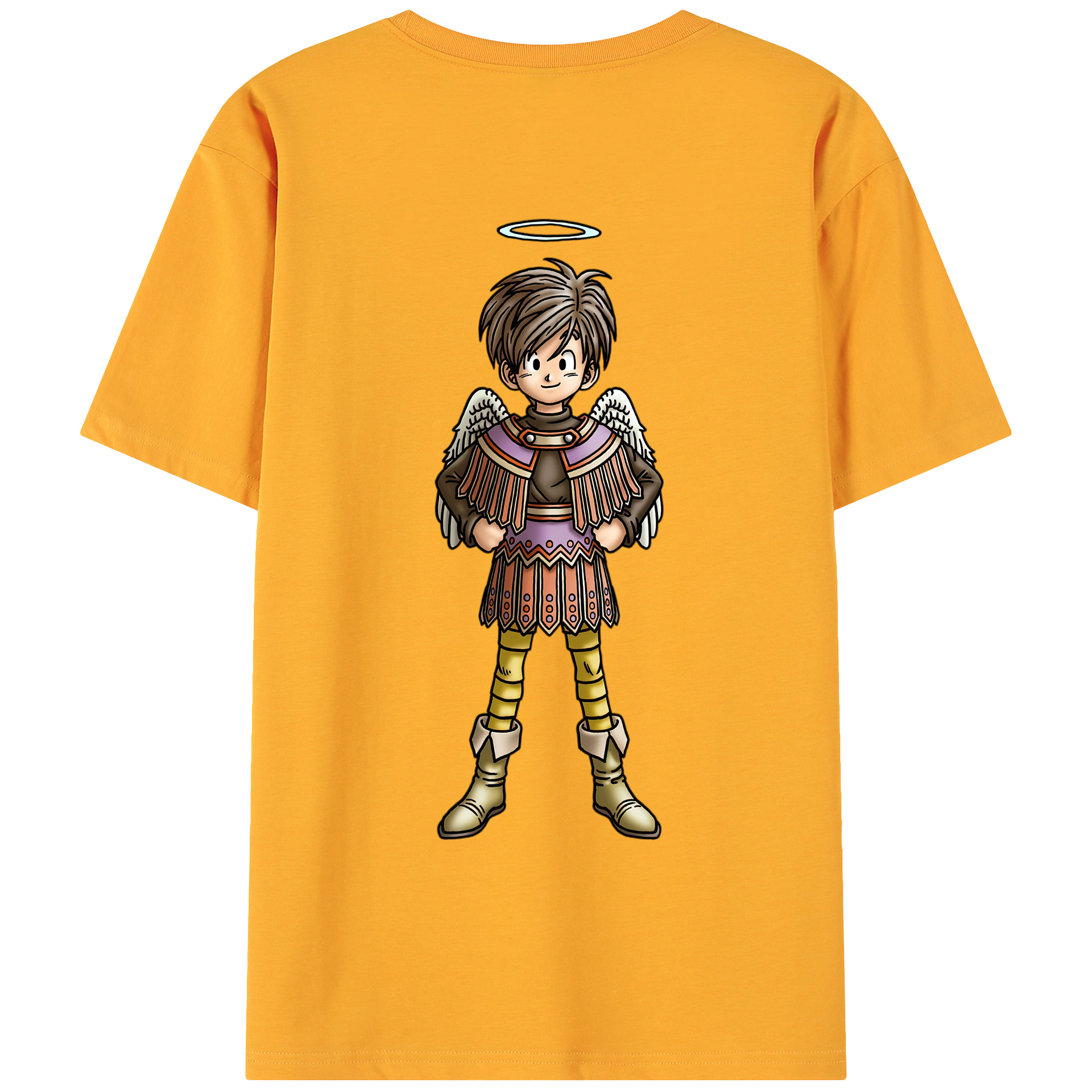 （画像用） ドラゴンクエスト Doragon Kuesuto Dragon Quest 綿100％ メンズ半袖Tシャツ（バックプリント） 通気性