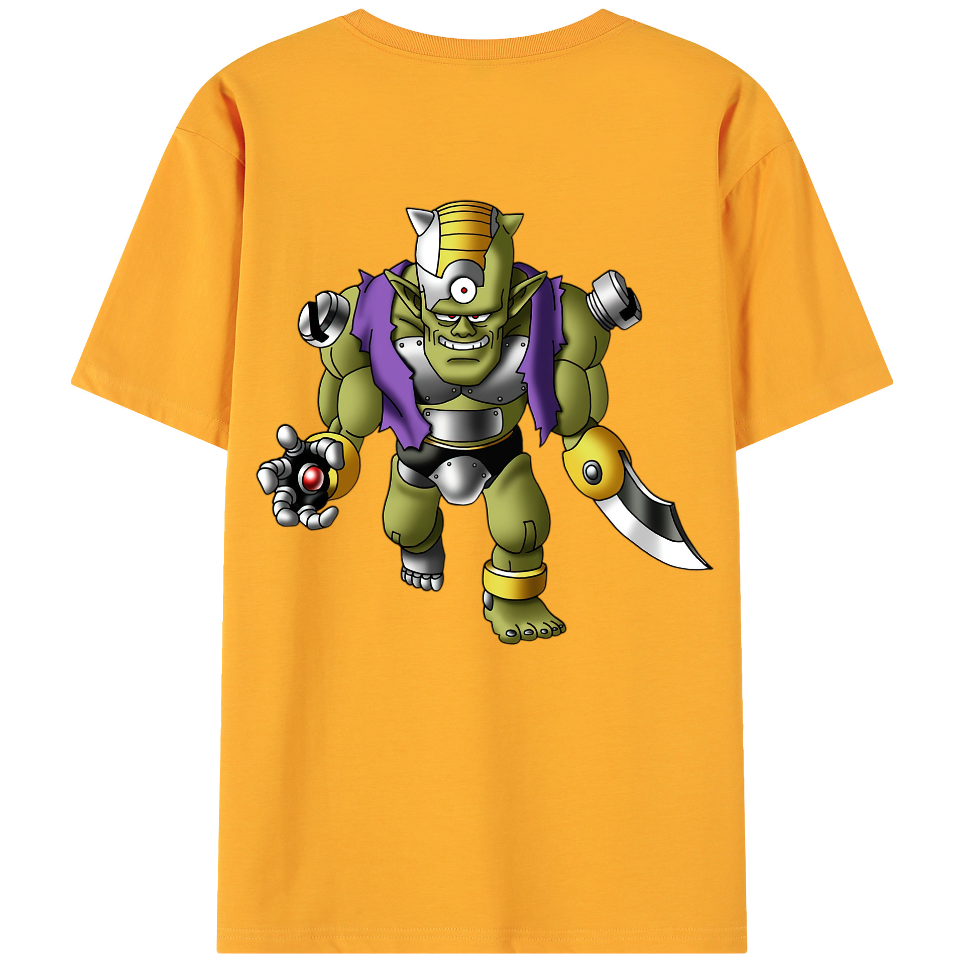 （画像用） ドラゴンクエスト Doragon Kuesuto Dragon Quest 綿100％ メンズ半袖Tシャツ（バックプリント） 通気性