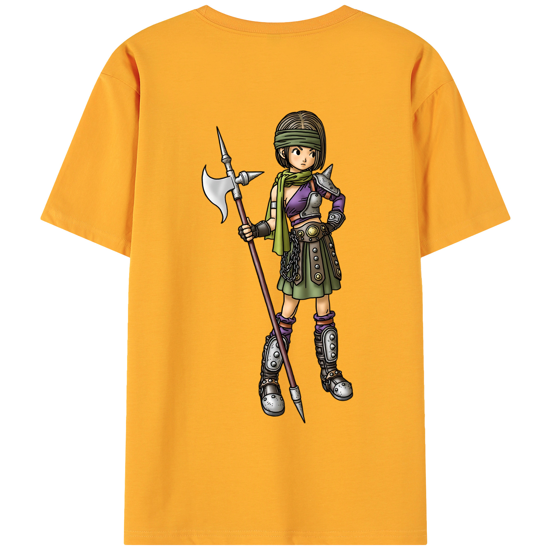 （画像用） ドラゴンクエスト Doragon Kuesuto Dragon Quest 綿100％ メンズ半袖Tシャツ（バックプリント） 通気性