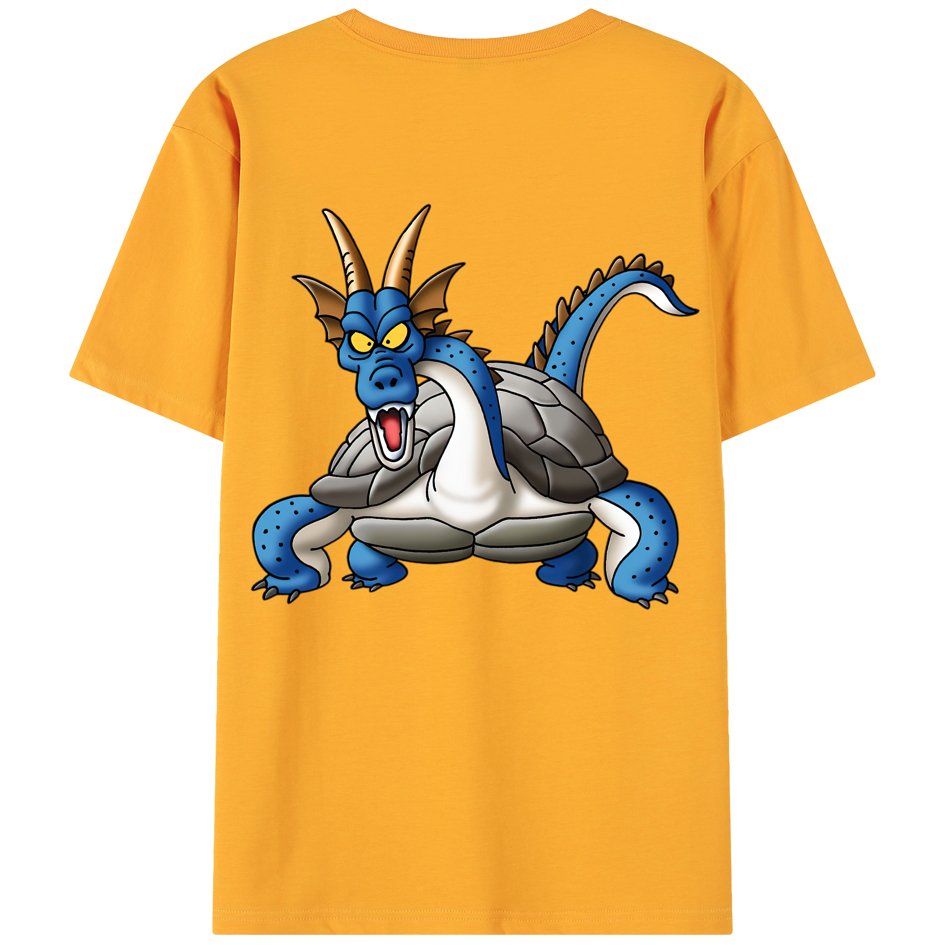 （画像用） ドラゴンクエスト Doragon Kuesuto Dragon Quest 綿100％ メンズ半袖Tシャツ（バックプリント） 通気性