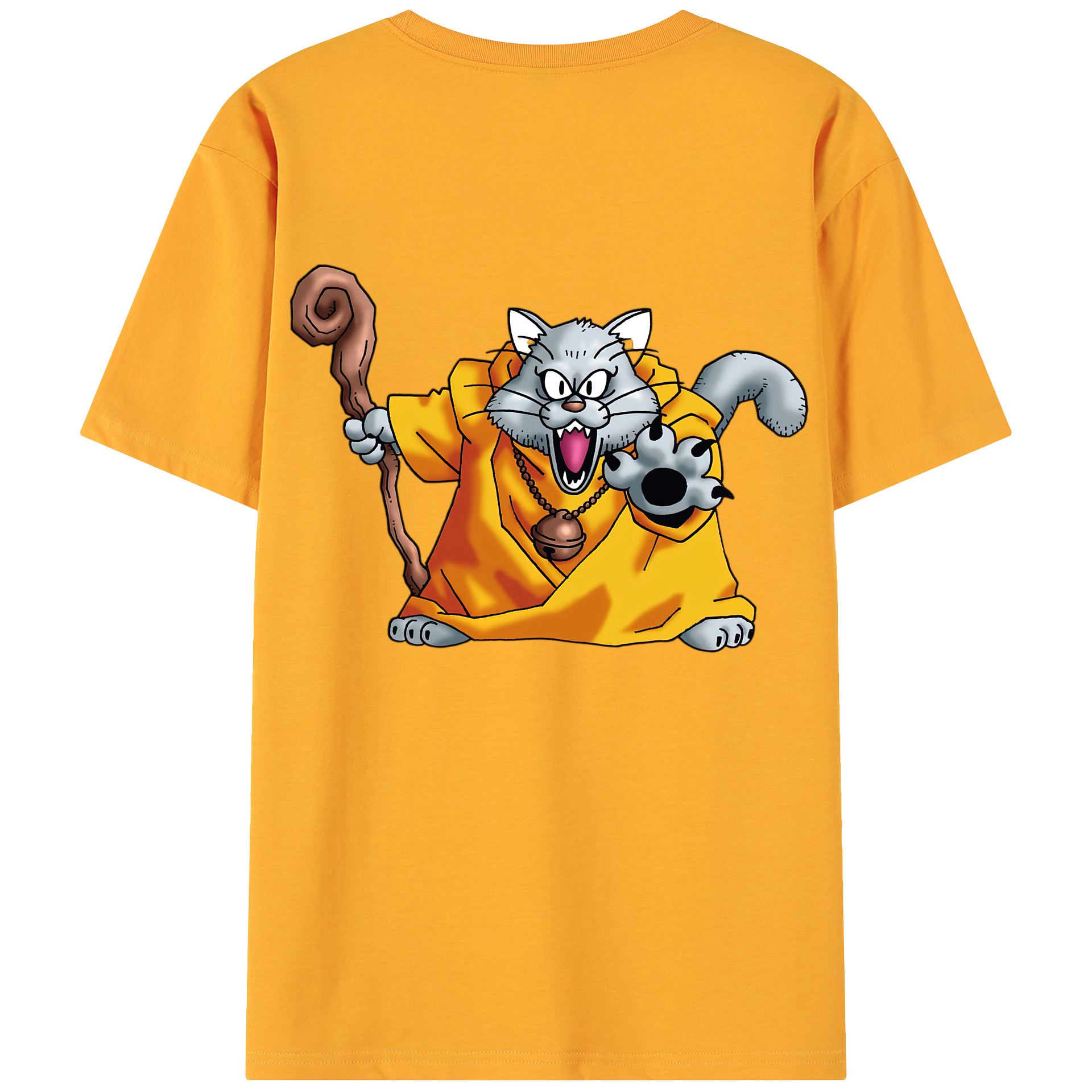 （画像用） ドラゴンクエスト Doragon Kuesuto Dragon Quest 綿100％ メンズ半袖Tシャツ（バックプリント） 通気性