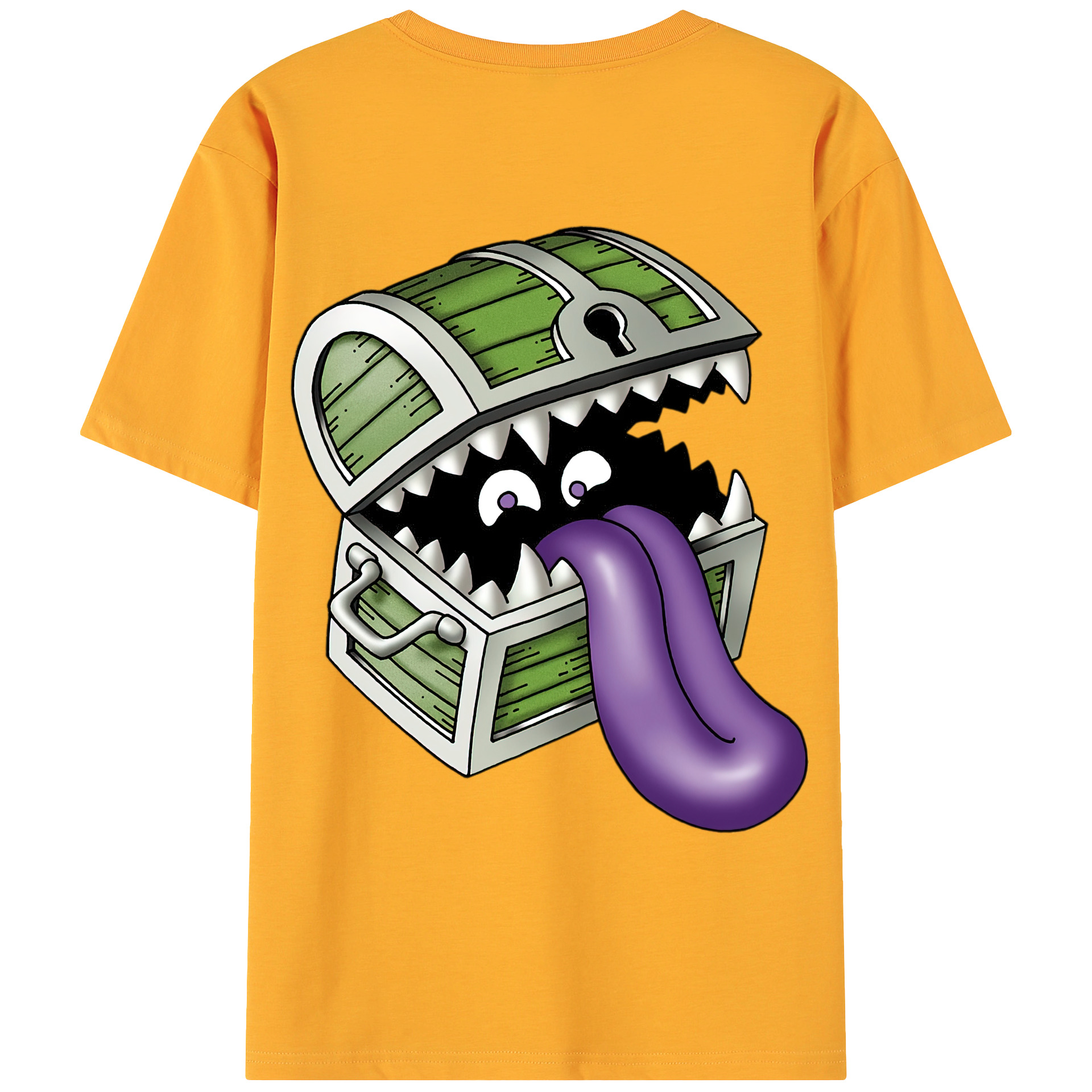 （画像用） ドラゴンクエスト Doragon Kuesuto Dragon Quest 綿100％ メンズ半袖Tシャツ（バックプリント） 通気性