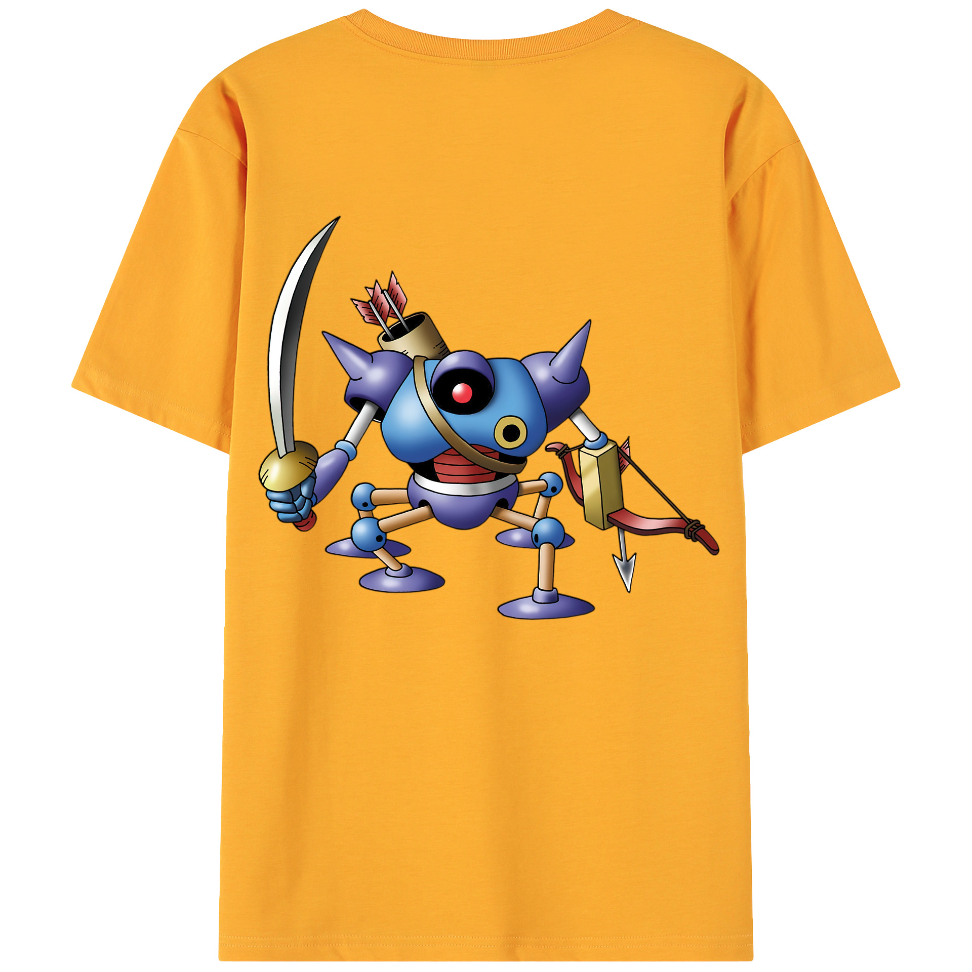 （画像用） ドラゴンクエスト Doragon Kuesuto Dragon Quest 綿100％ メンズ半袖Tシャツ（バックプリント） 通気性