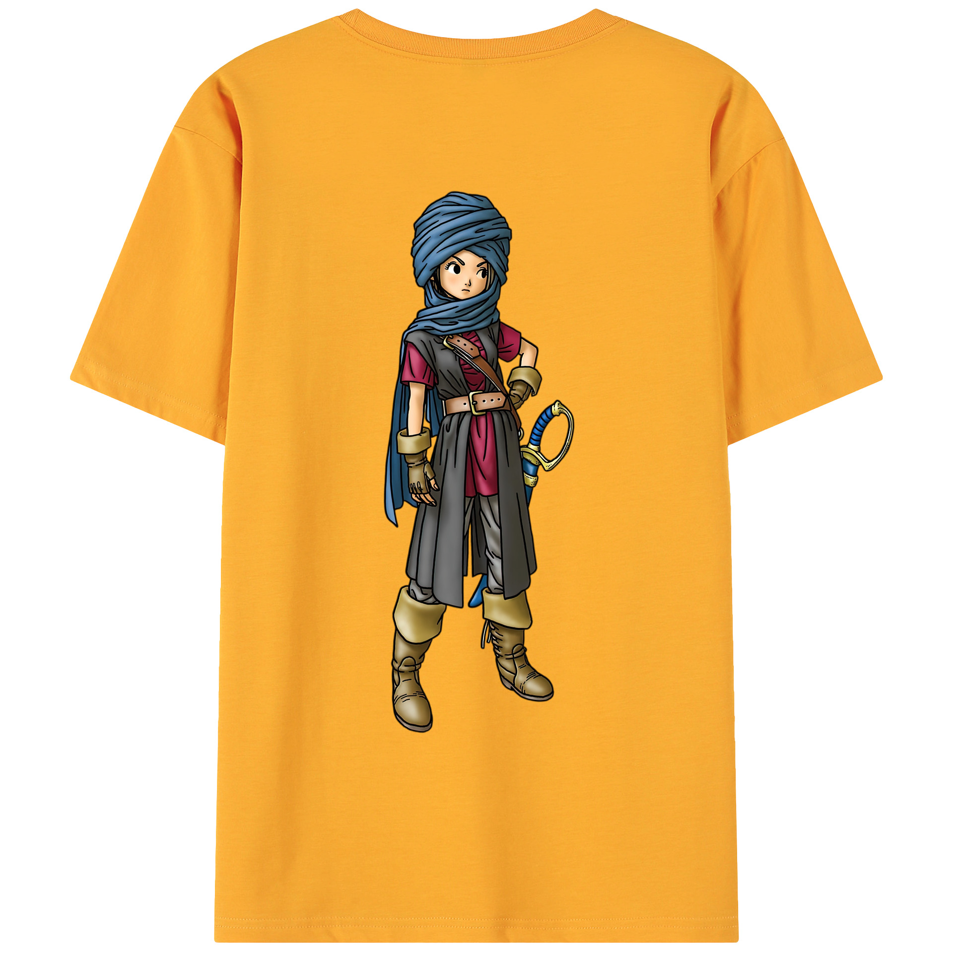 （画像用） ドラゴンクエスト Doragon Kuesuto Dragon Quest 綿100％ メンズ半袖Tシャツ（バックプリント） 通気性