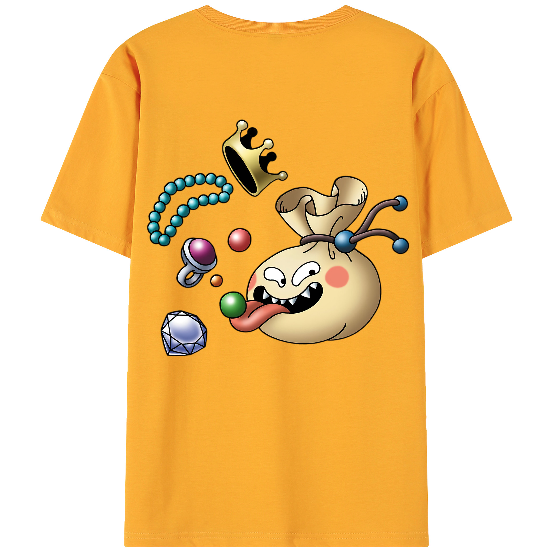 （画像用） ドラゴンクエスト Doragon Kuesuto Dragon Quest 綿100％ メンズ半袖Tシャツ（バックプリント） 通気性