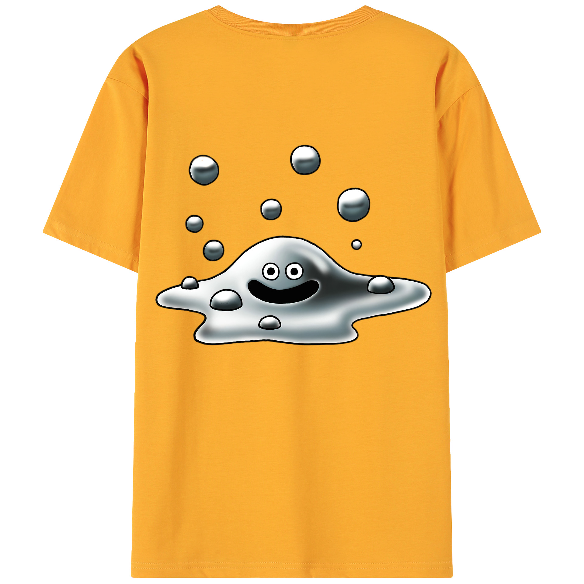 （画像用） ドラゴンクエスト Doragon Kuesuto Dragon Quest 綿100％ メンズ半袖Tシャツ（バックプリント） 通気性