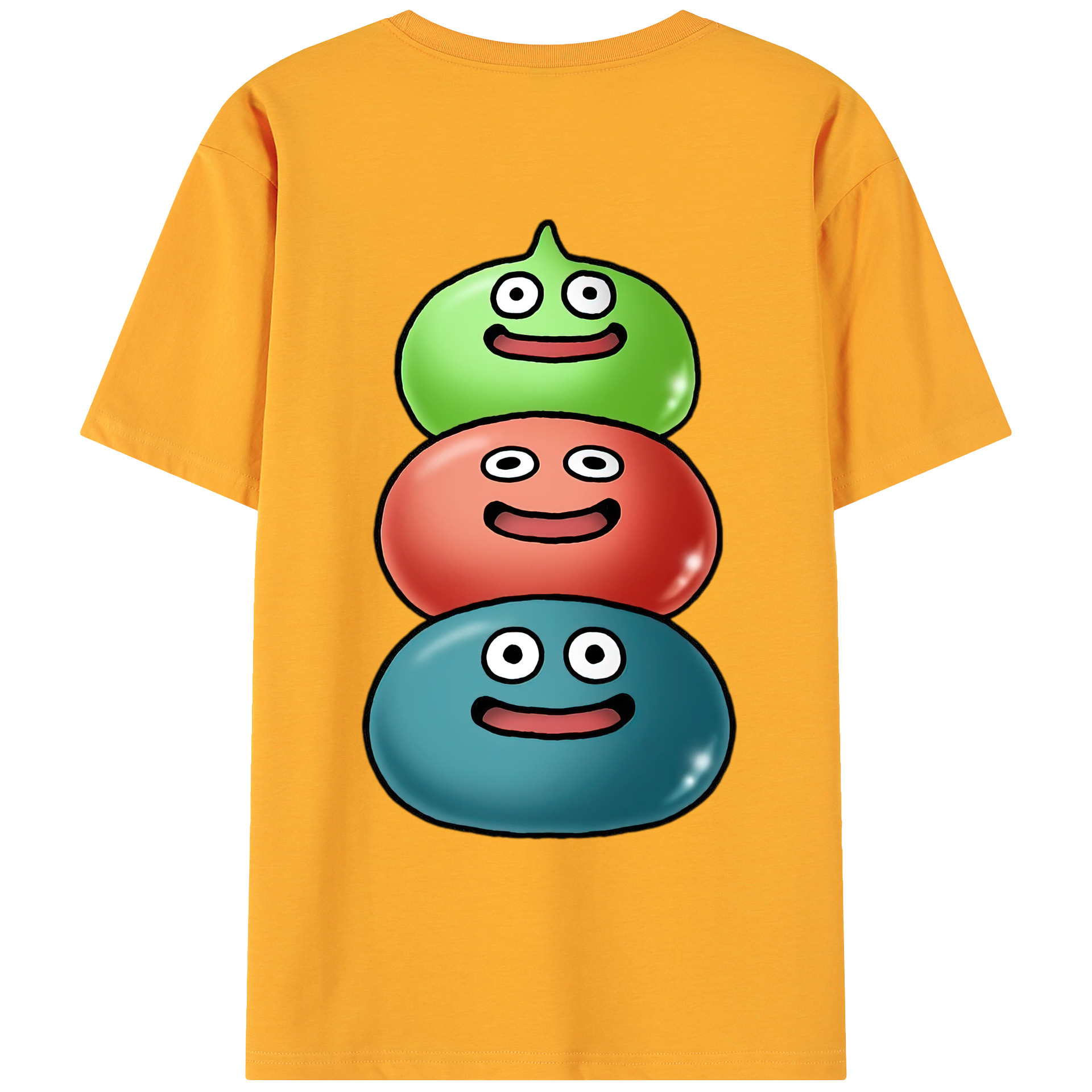 （画像用） ドラゴンクエスト Doragon Kuesuto Dragon Quest 綿100％ メンズ半袖Tシャツ（バックプリント） 通気性