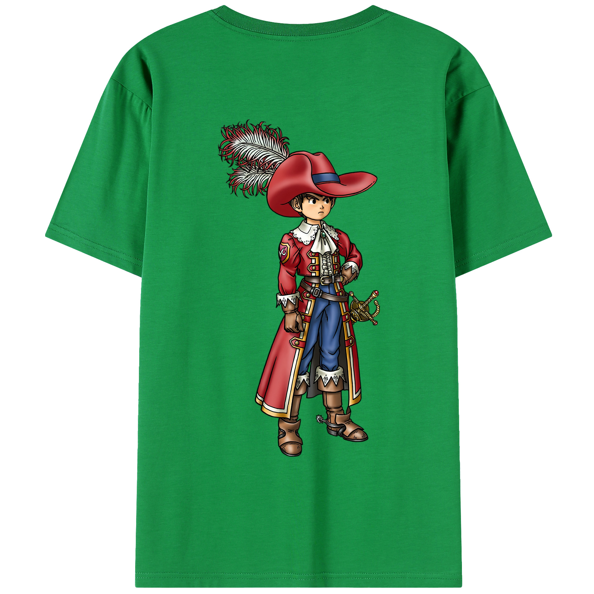 （画像用） ドラゴンクエスト Doragon Kuesuto Dragon Quest 綿100％ メンズ半袖Tシャツ（バックプリント） 通気性