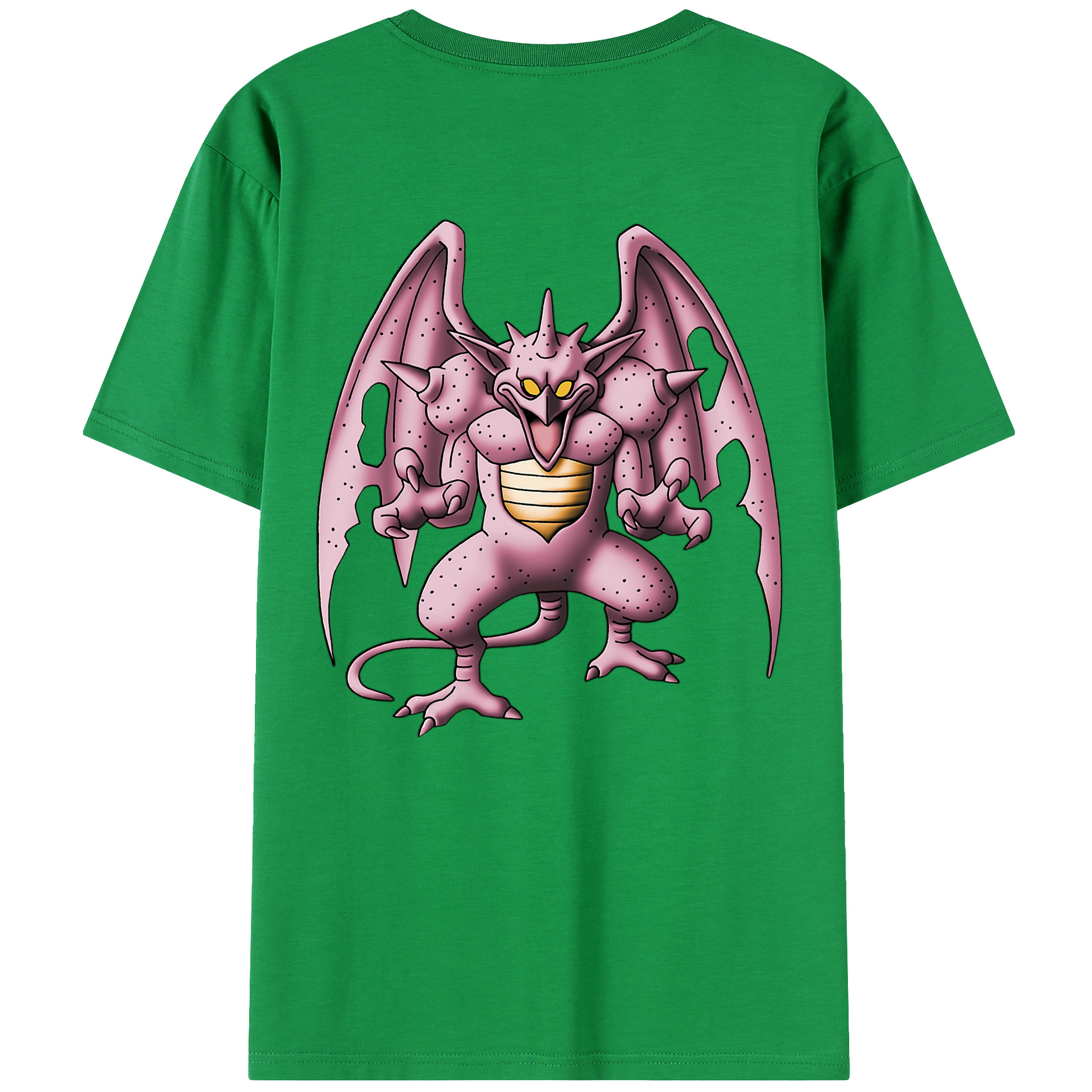 （画像用） ドラゴンクエスト Doragon Kuesuto Dragon Quest 綿100％ メンズ半袖Tシャツ（バックプリント） 通気性