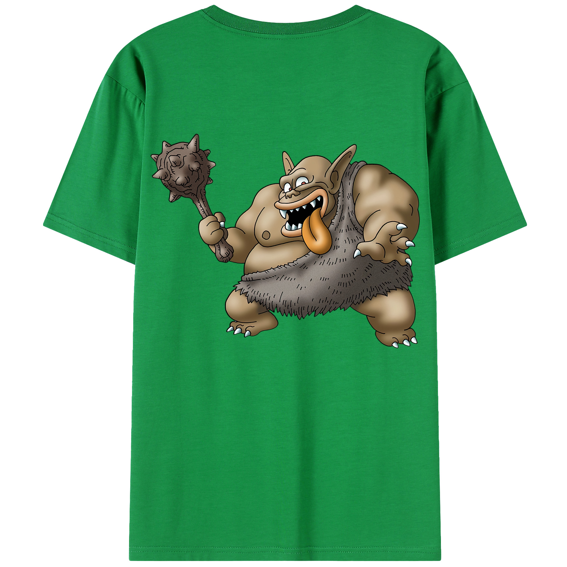 （画像用） ドラゴンクエスト Doragon Kuesuto Dragon Quest 綿100％ メンズ半袖Tシャツ（バックプリント） 通気性