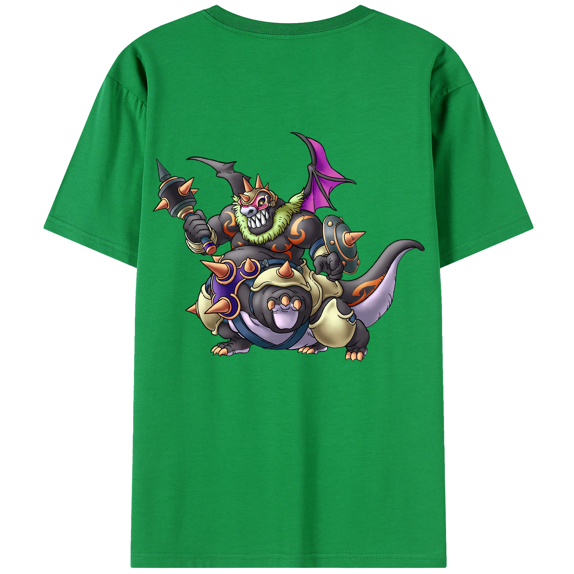 （画像用） ドラゴンクエスト Doragon Kuesuto Dragon Quest 綿100％ メンズ半袖Tシャツ（バックプリント） 通気性