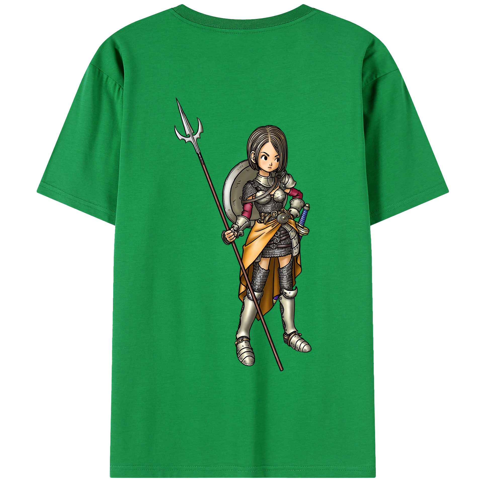 （画像用） ドラゴンクエスト Doragon Kuesuto Dragon Quest 綿100％ メンズ半袖Tシャツ（バックプリント） 通気性