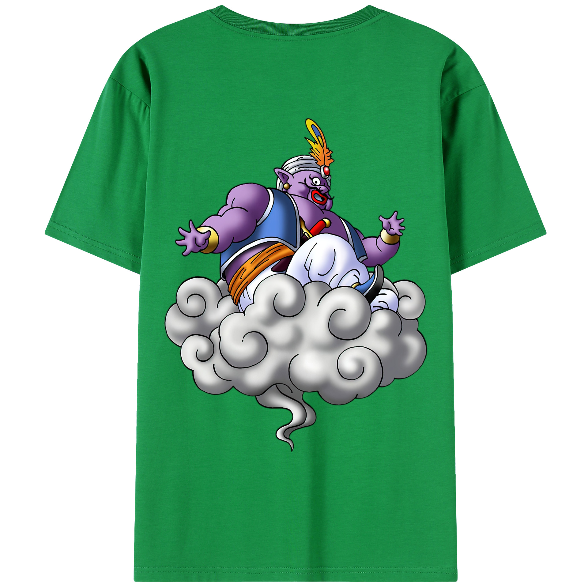 （画像用） ドラゴンクエスト Doragon Kuesuto Dragon Quest 綿100％ メンズ半袖Tシャツ（バックプリント） 通気性