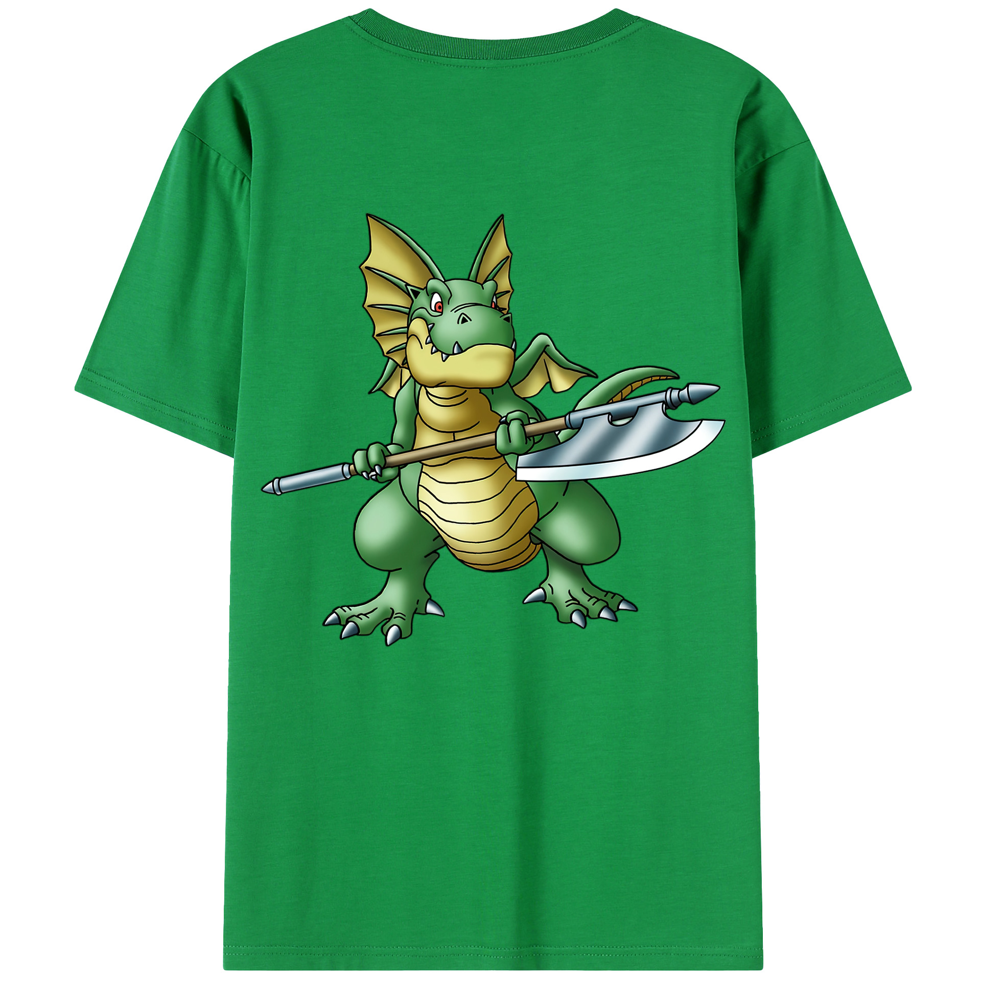 （画像用） ドラゴンクエスト Doragon Kuesuto Dragon Quest 綿100％ メンズ半袖Tシャツ（バックプリント） 通気性
