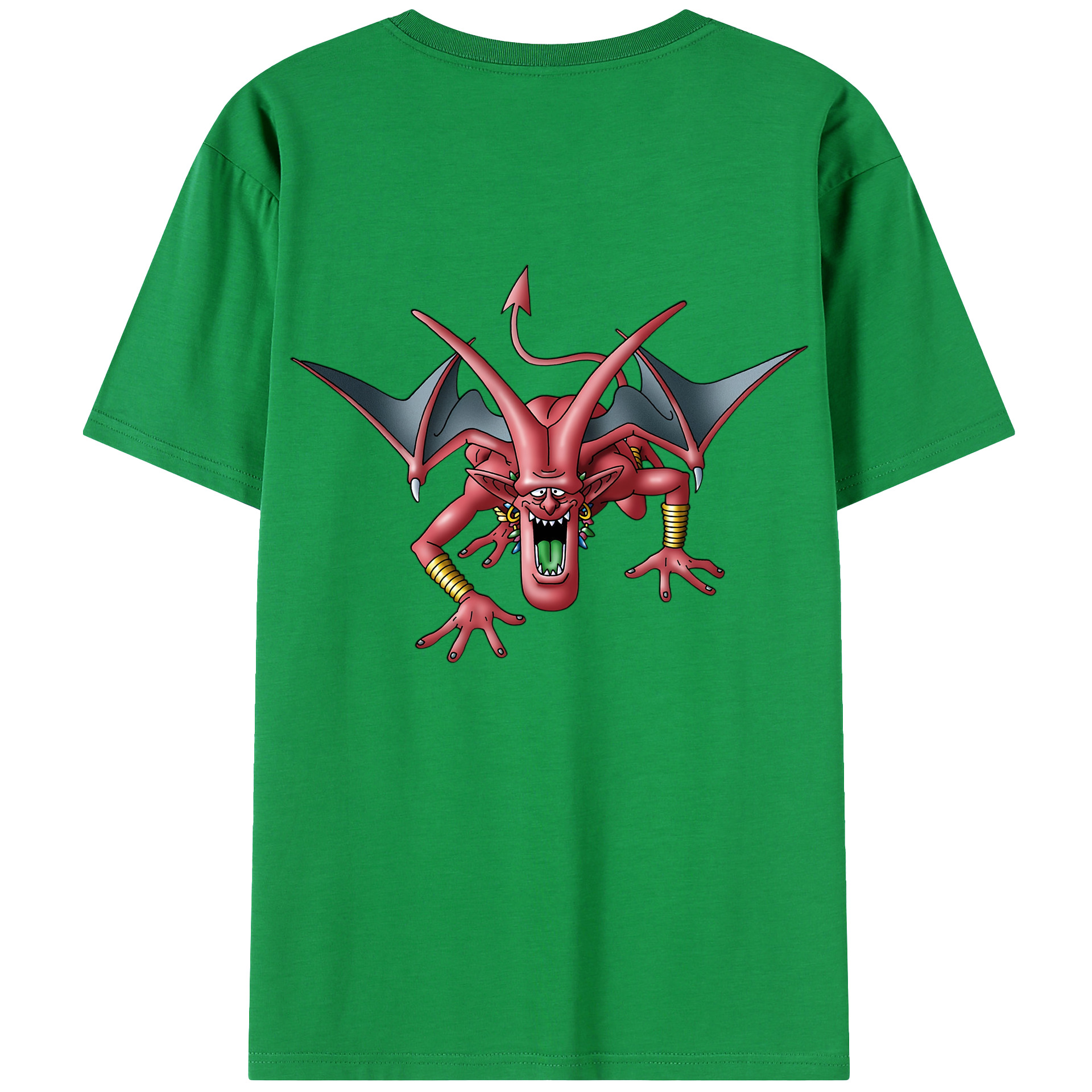 （画像用） ドラゴンクエスト Doragon Kuesuto Dragon Quest 綿100％ メンズ半袖Tシャツ（バックプリント） 通気性
