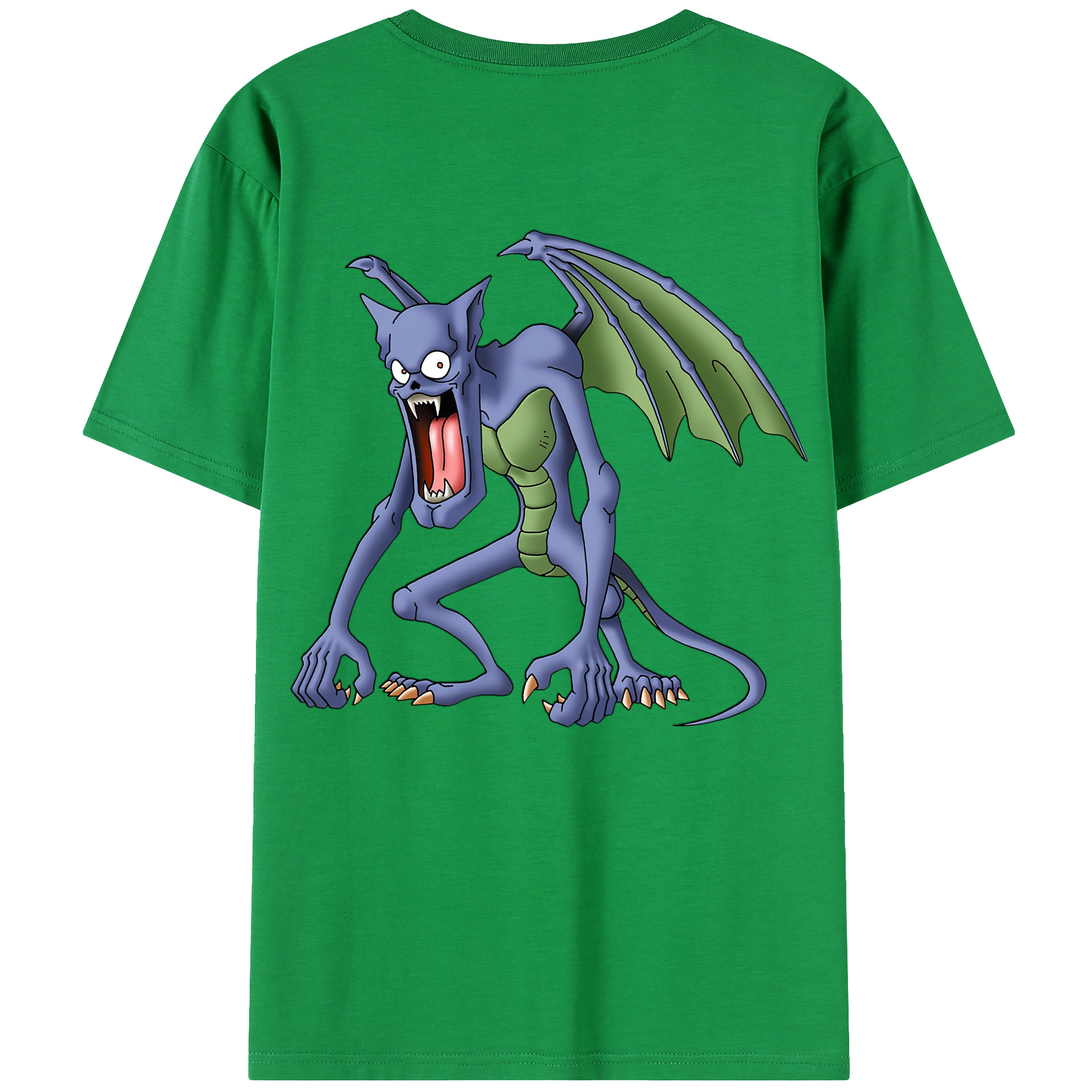 （画像用） ドラゴンクエスト Doragon Kuesuto Dragon Quest 綿100％ メンズ半袖Tシャツ（バックプリント） 通気性