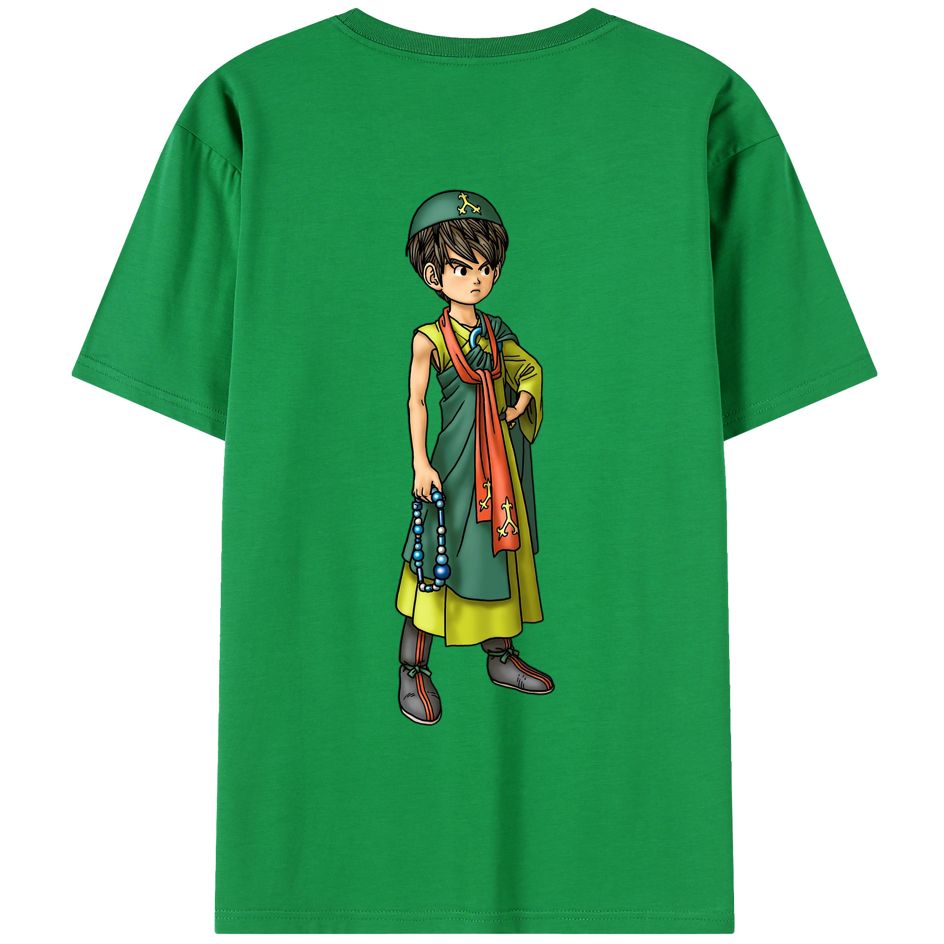 （画像用） ドラゴンクエスト Doragon Kuesuto Dragon Quest 綿100％ メンズ半袖Tシャツ（バックプリント） 通気性