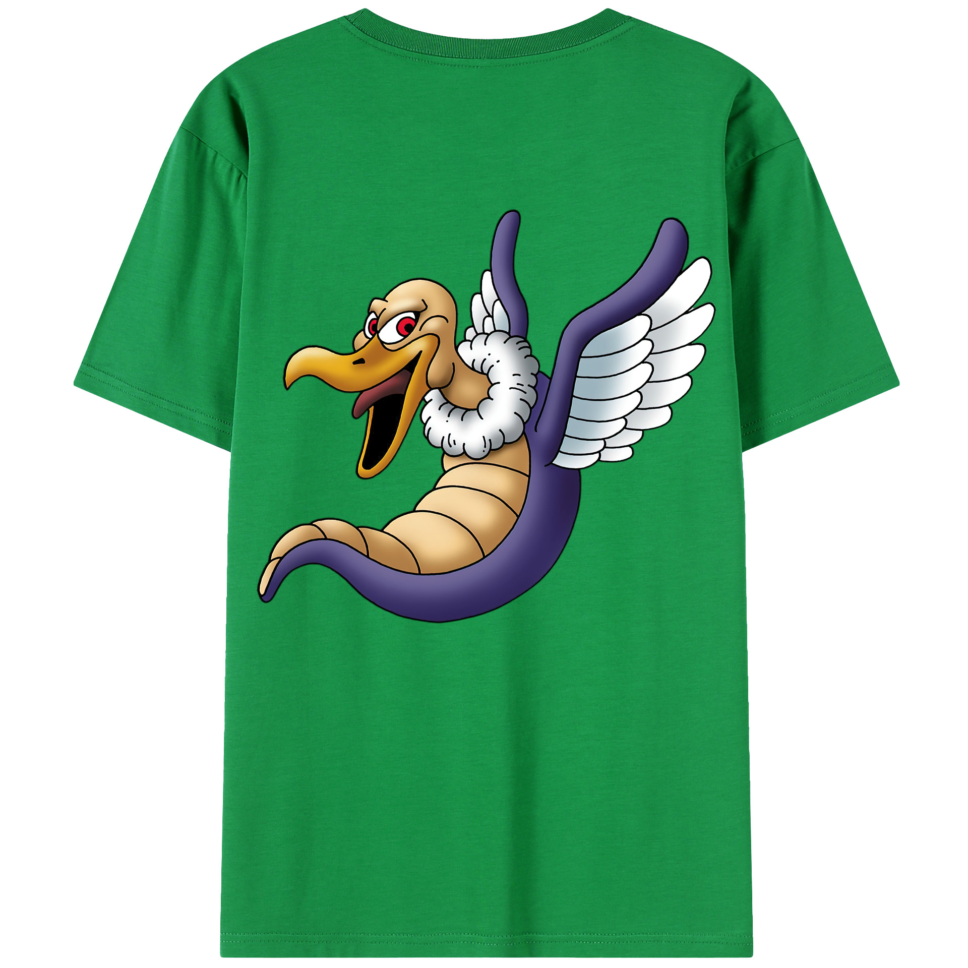 （画像用） ドラゴンクエスト Doragon Kuesuto Dragon Quest 綿100％ メンズ半袖Tシャツ（バックプリント） 通気性