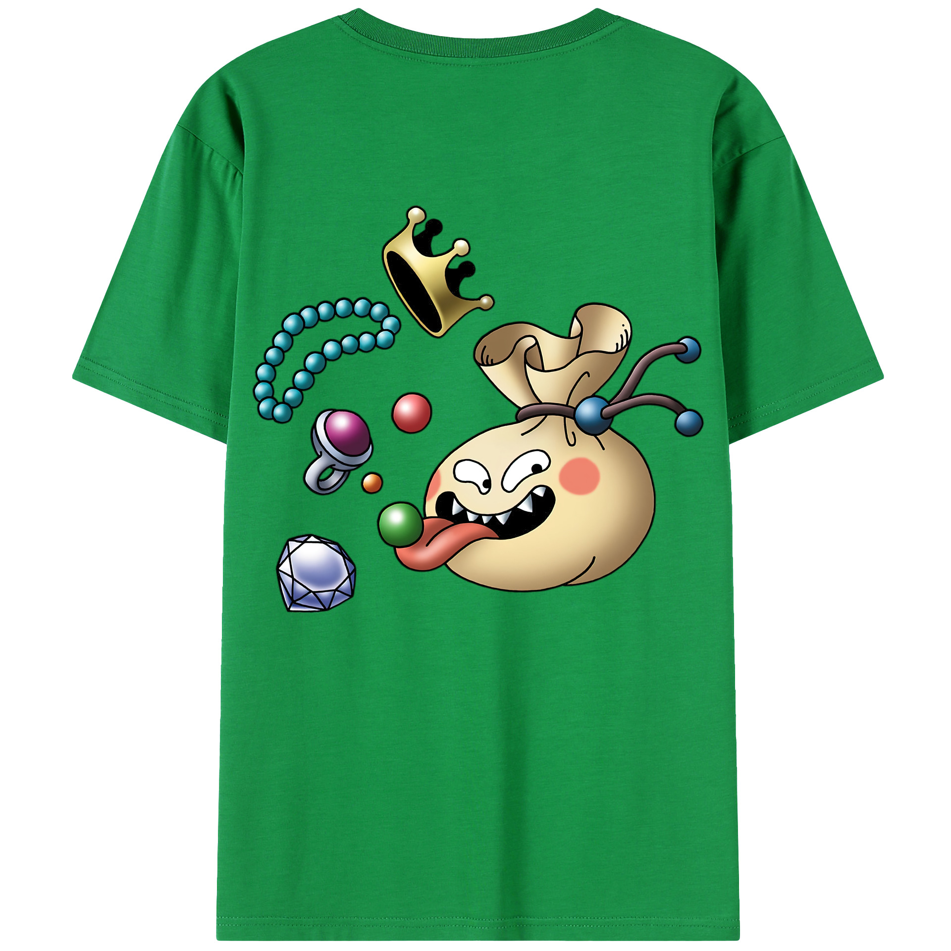 （画像用） ドラゴンクエスト Doragon Kuesuto Dragon Quest 綿100％ メンズ半袖Tシャツ（バックプリント） 通気性