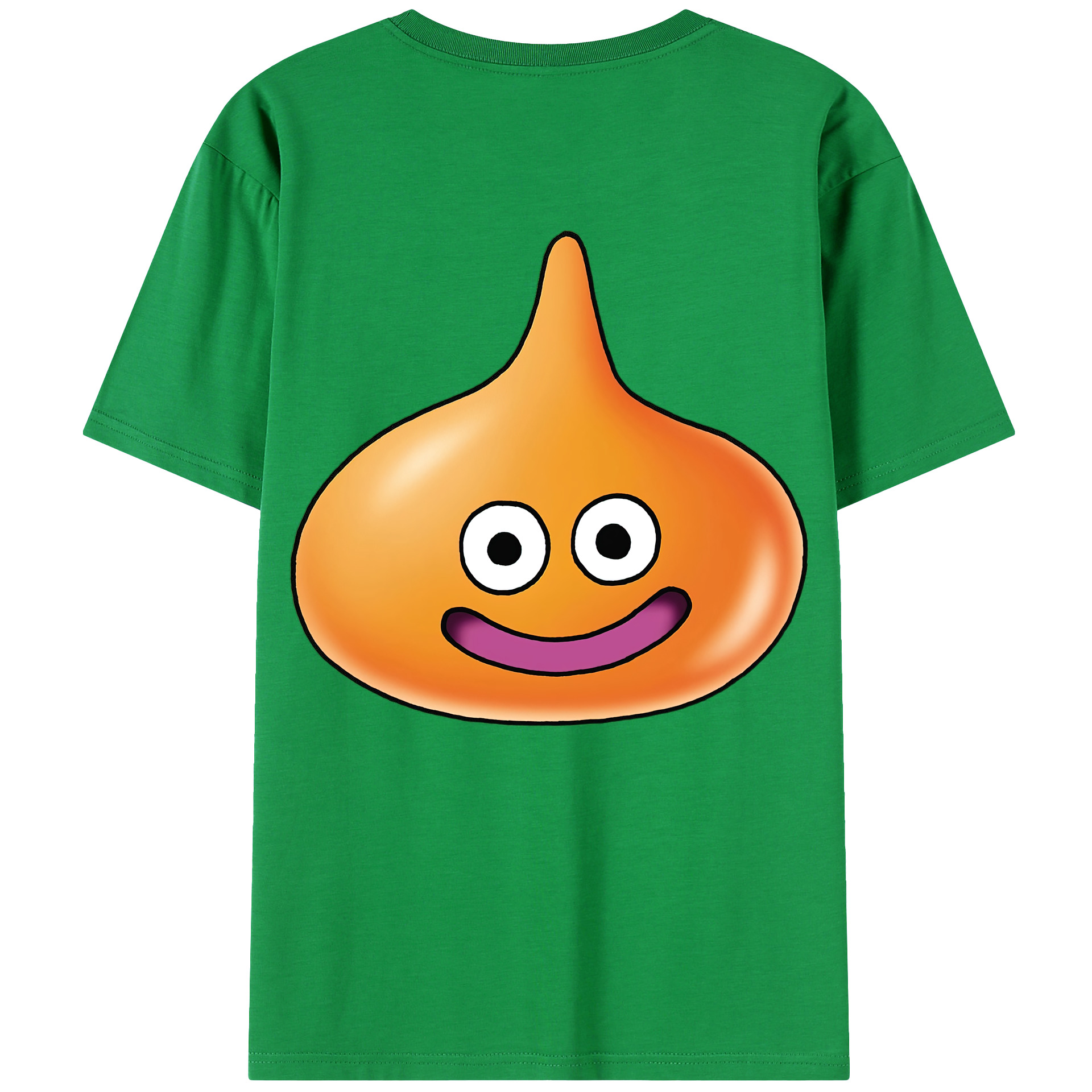 （画像用） ドラゴンクエスト Doragon Kuesuto Dragon Quest 綿100％ メンズ半袖Tシャツ（バックプリント） 通気性