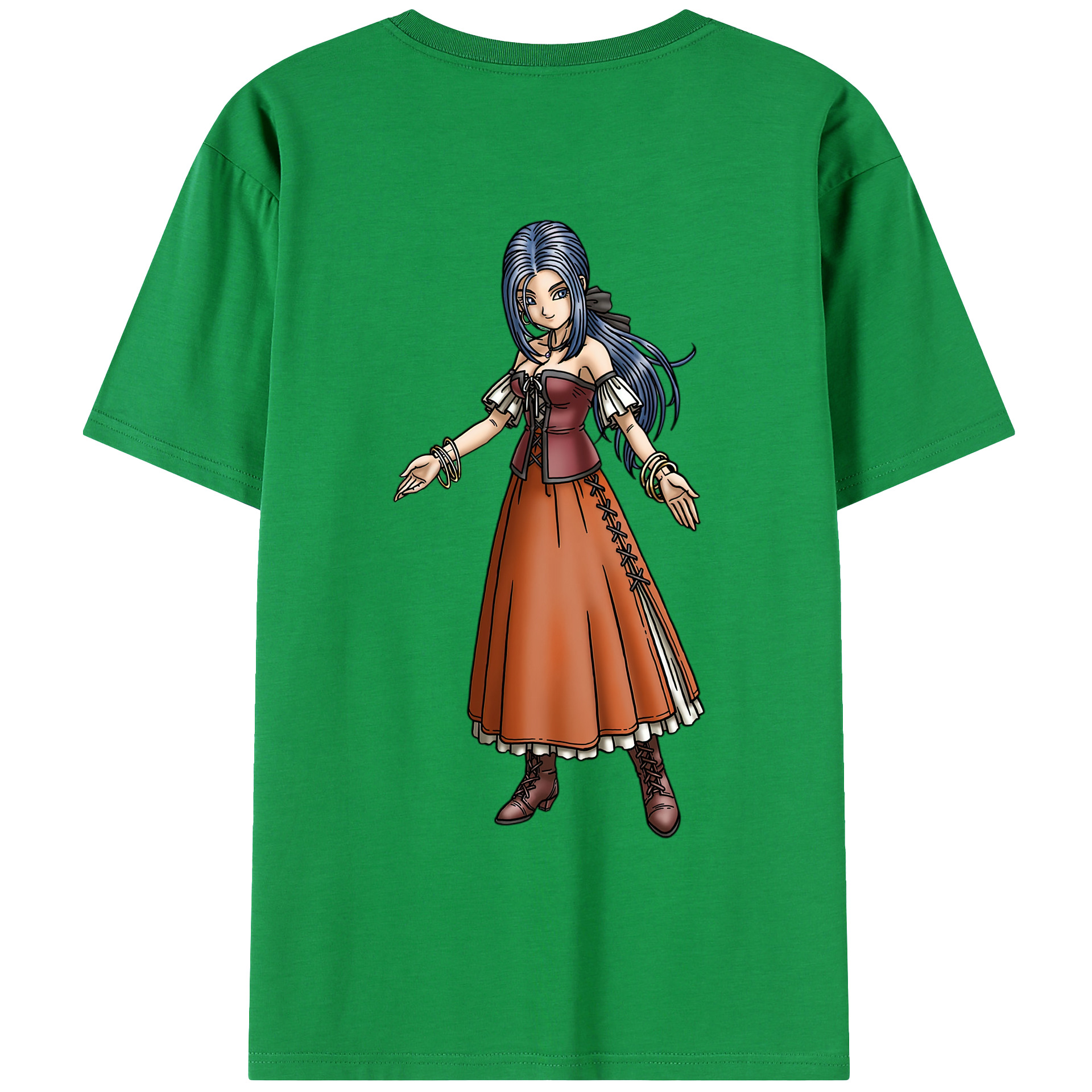 （画像用） ドラゴンクエスト Doragon Kuesuto Dragon Quest 綿100％ メンズ半袖Tシャツ（バックプリント） 通気性