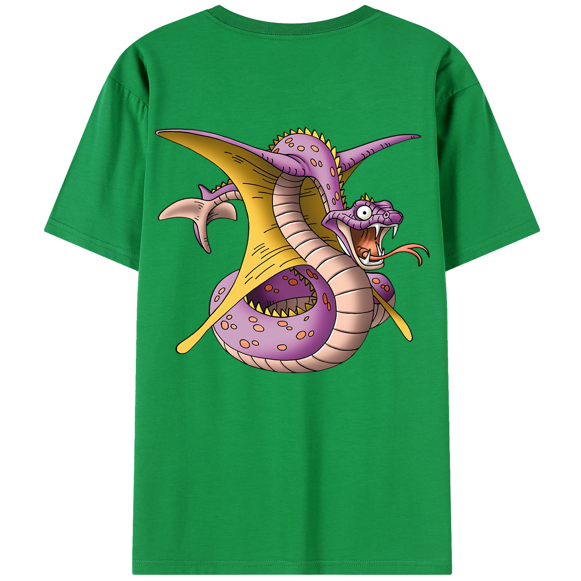（画像用） ドラゴンクエスト Doragon Kuesuto Dragon Quest 綿100％ メンズ半袖Tシャツ（バックプリント） 通気性