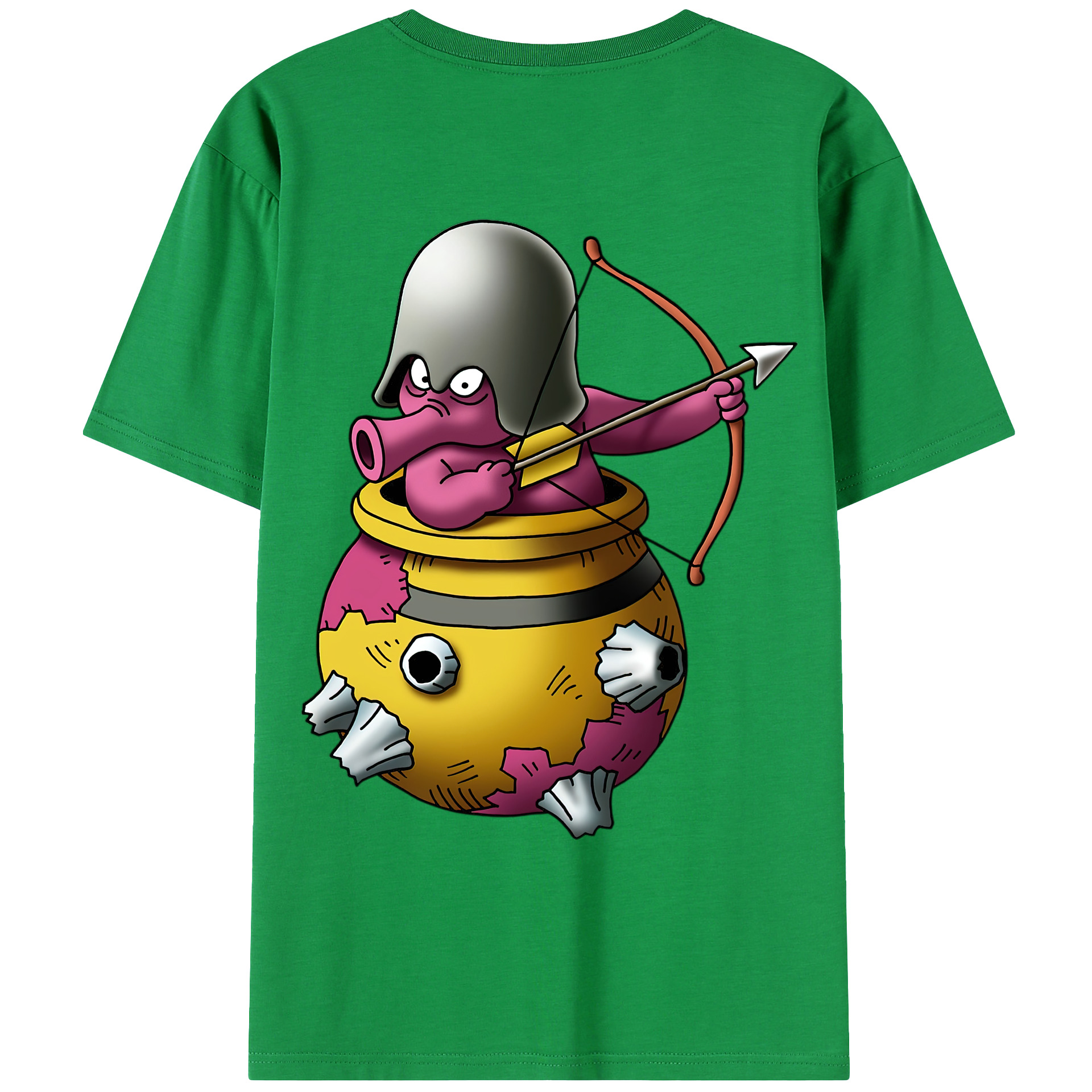 （画像用） ドラゴンクエスト Doragon Kuesuto Dragon Quest 綿100％ メンズ半袖Tシャツ（バックプリント） 通気性