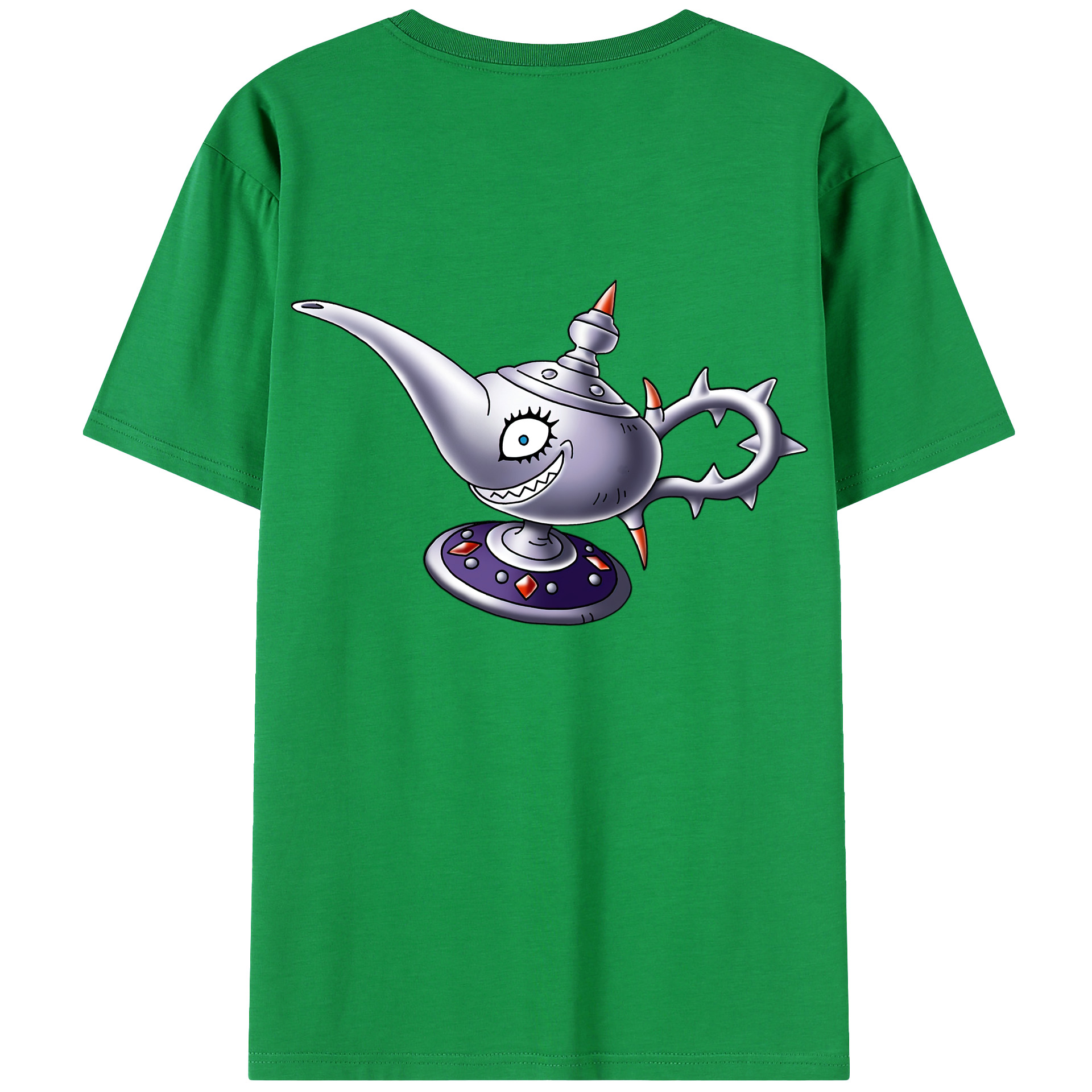 （画像用） ドラゴンクエスト Doragon Kuesuto Dragon Quest 綿100％ メンズ半袖Tシャツ（バックプリント） 通気性